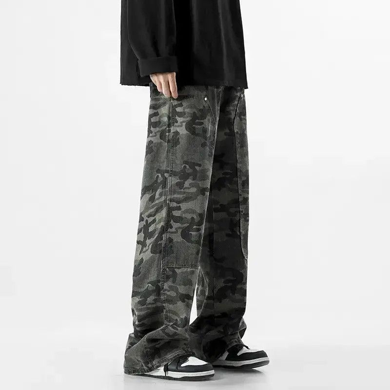 Japanese Brand Retro loose straight camouflage jeans Size US 32 / EU 48 - 1 Thumbnail