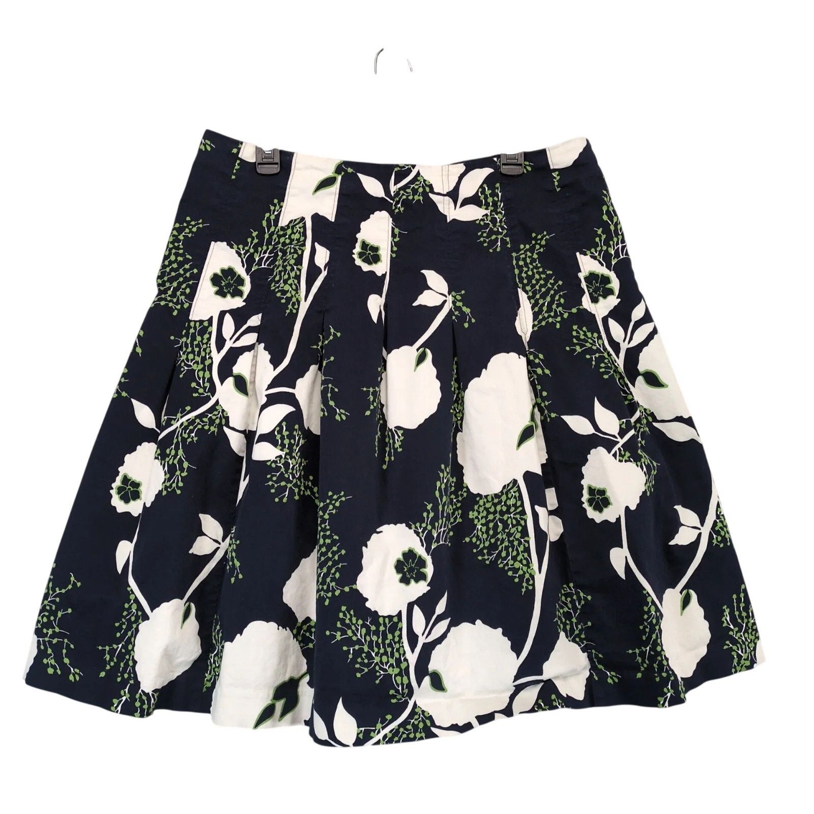Other Talbots Navy Floral Print A-Line Skirt 16 Petite Knee-Length Size 38" / US 16 / IT 52 - 2 Thumbnail
