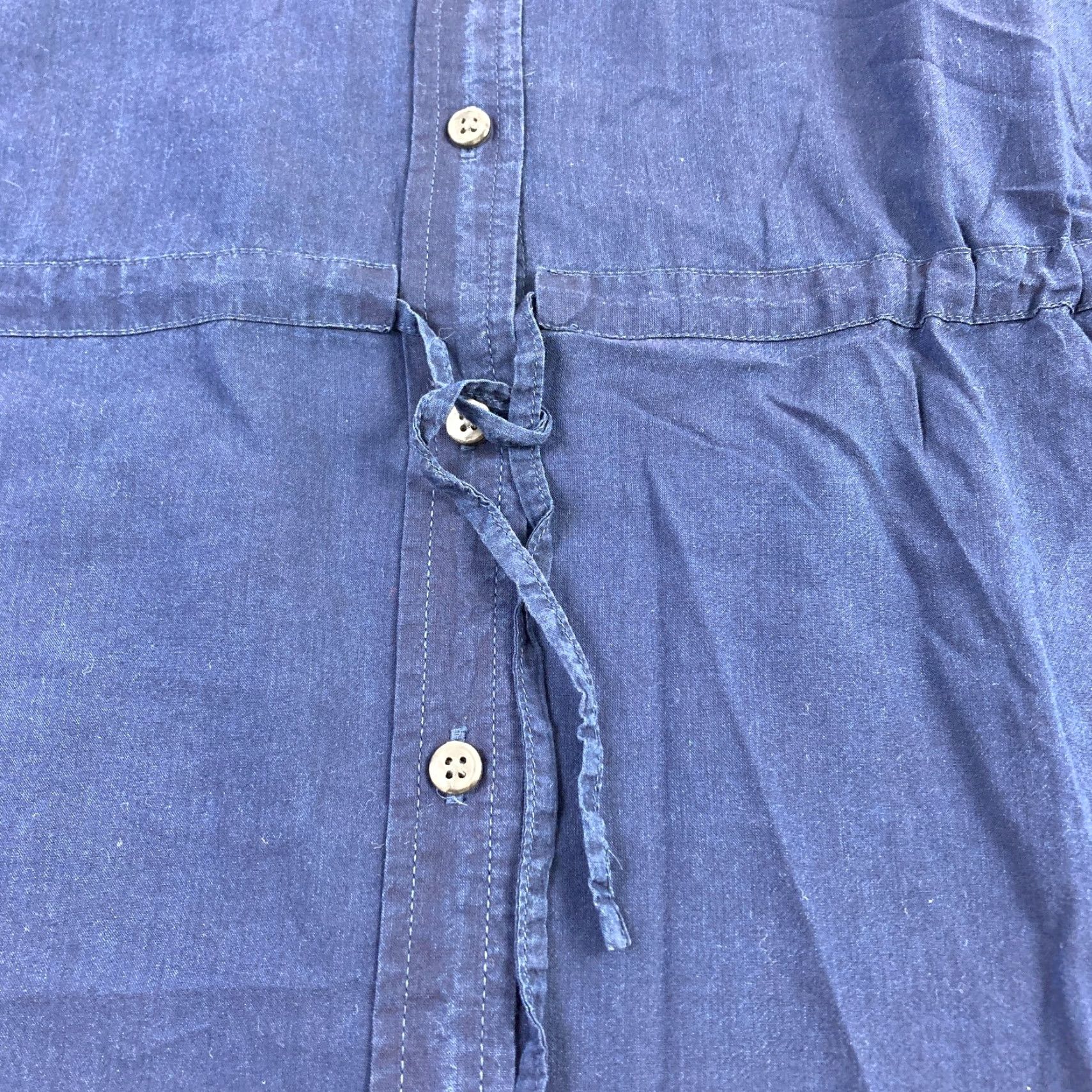 J.Crew J.CREW Shirt Dress Women's Small Blue Cinched Waist Cotton Voile Breezy Cover Up Size S / US 4 / IT 40 - 4 Thumbnail