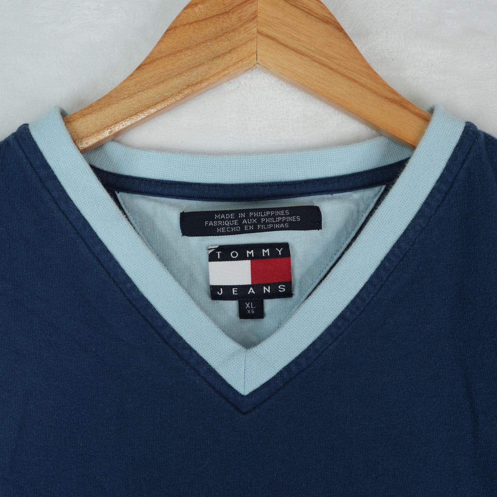 Tommy Jeans Vtg Tommy Hilfiger Jeans T-Shirt Mens XL 2005 Colorblock Y2K Size US XL / EU 56 / 4 - 5 Thumbnail