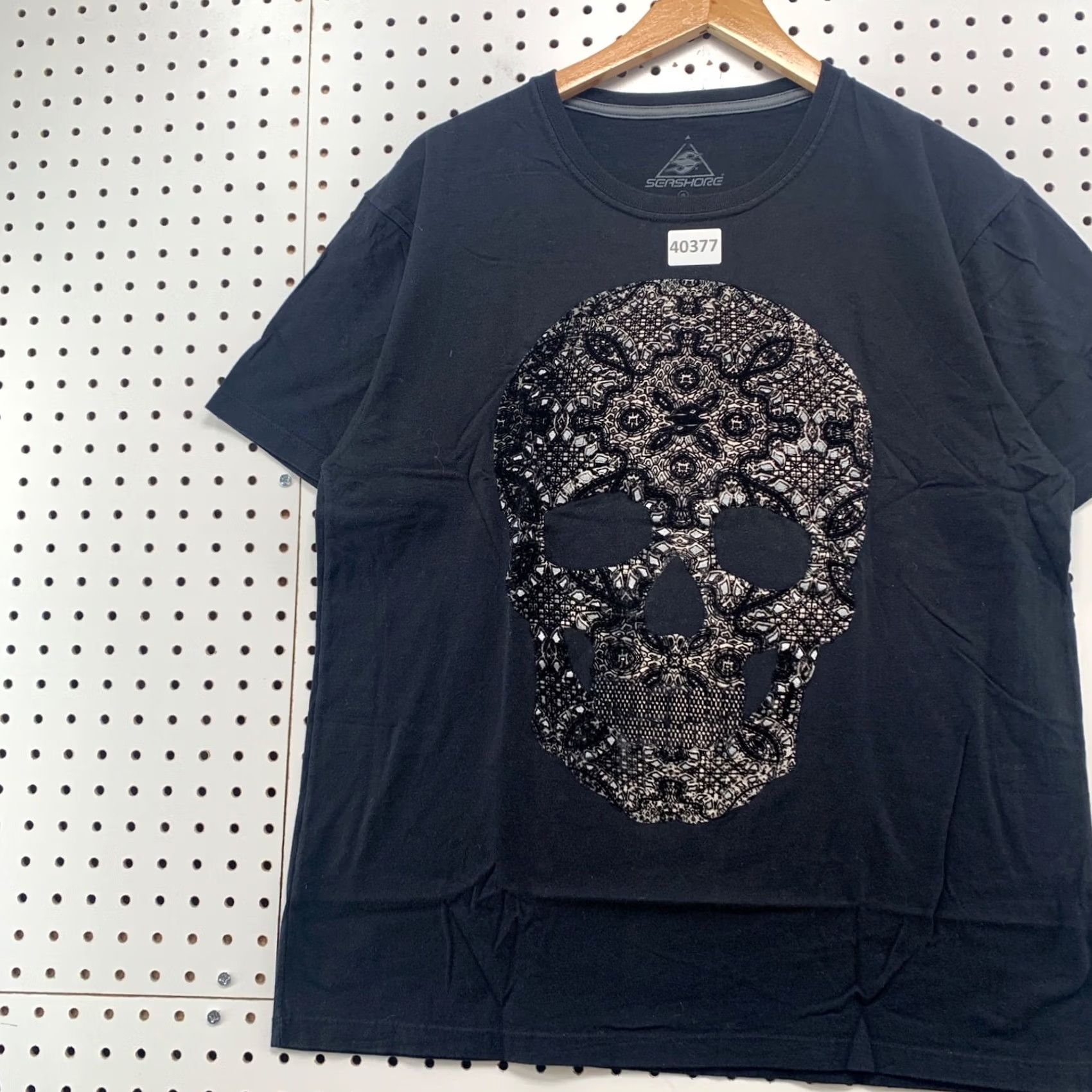 Affliction VINTAGE Seashore Skull Shirt Mens Large Black Embroidered Y2K Affliction Shirt Size US L / EU 52-54 / 3 - 5 Thumbnail