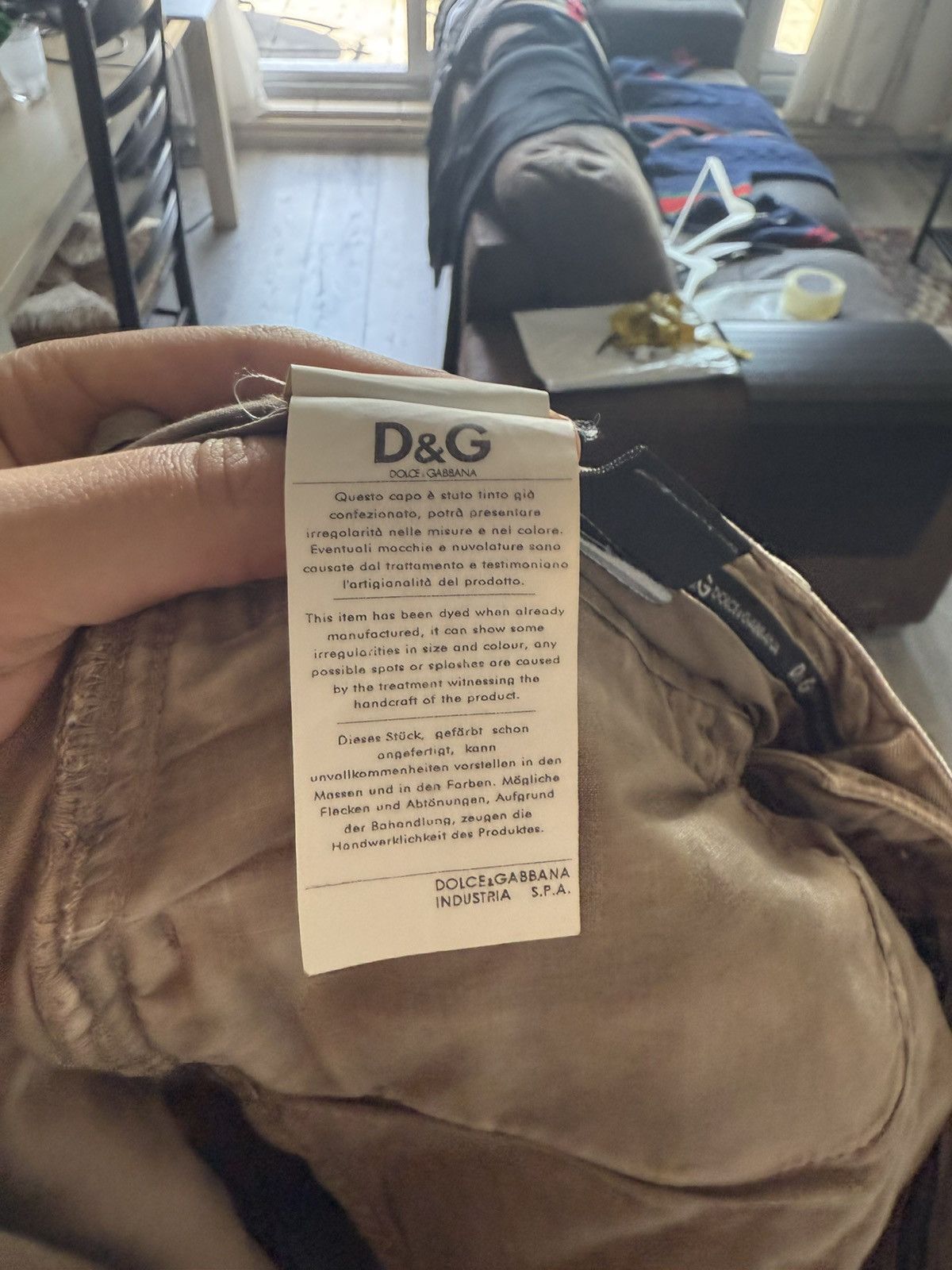 Dolce & Gabbana D&G Multi-Pocket Distressed Beige Cargo Pants Size US 30 / EU 46 - 14 Thumbnail