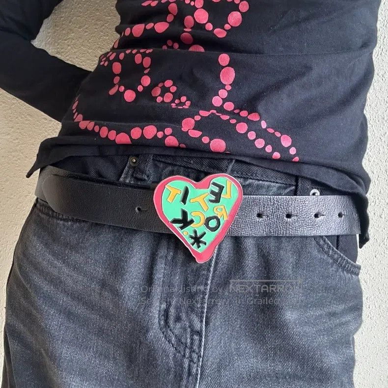 Vivienne Westwood Vivienne Westwood Let it Rock Belt with Earth Heart Buckle Size ONE SIZE - 1 Thumbnail