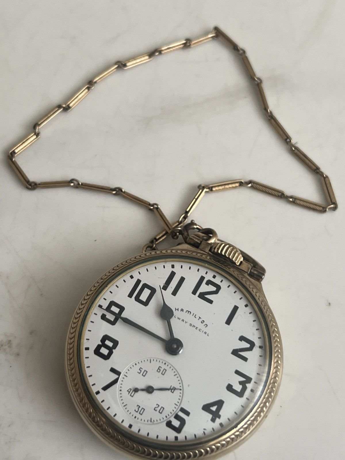 Hamilton Vintage Hamilton 21 jewel special pocket watch Size 46 - 2 Thumbnail