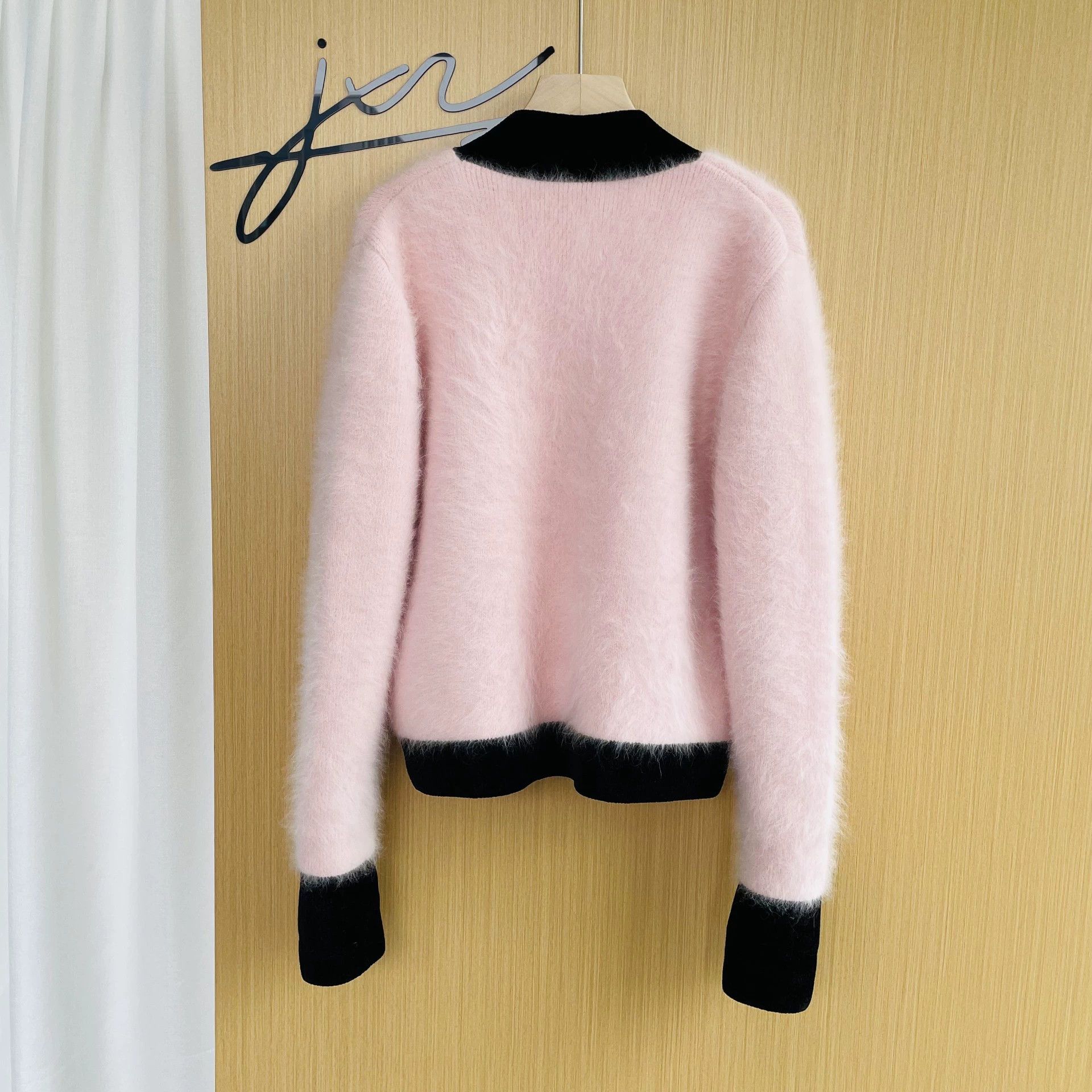 Balmain BALMAIN Women's Pink Rabbit Fur Limited Cardigan 34 99 New Size XXS / US 00 / IT 34 - 2 Thumbnail