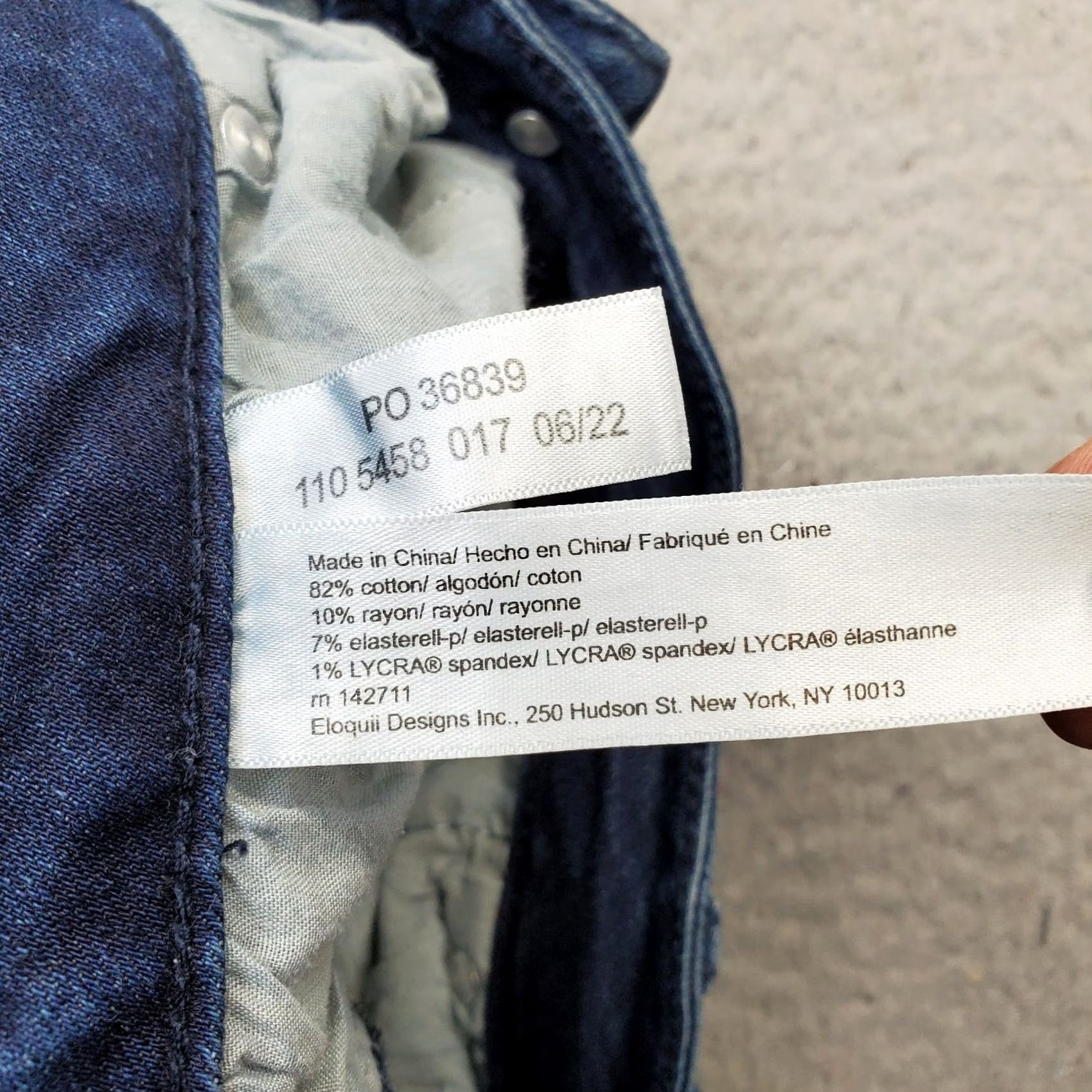 Vintage ELOQUII Skinny Jeans Womens 18 Blue Denim Stretch 5-Pocket Regular Fit Jeans Size 18 Womens Blue Denim 5-Pocket ELOQUII Size 40" / US 18 - 8 Thumbnail