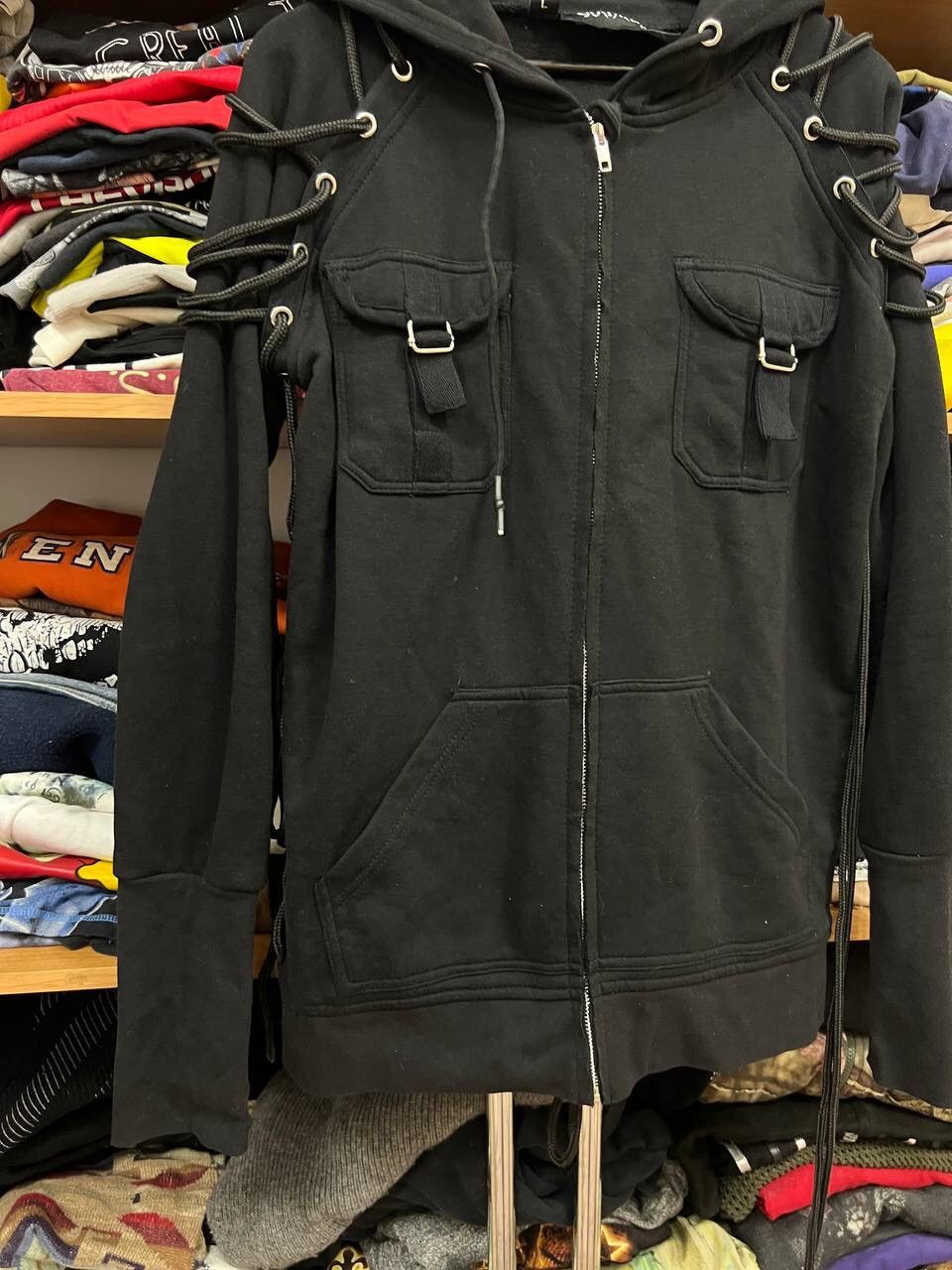 Vintage Avant Garde Punk Emo Style Zip-Up Hype Hoodie Size US L / EU 52-54 / 3 - 4 Thumbnail