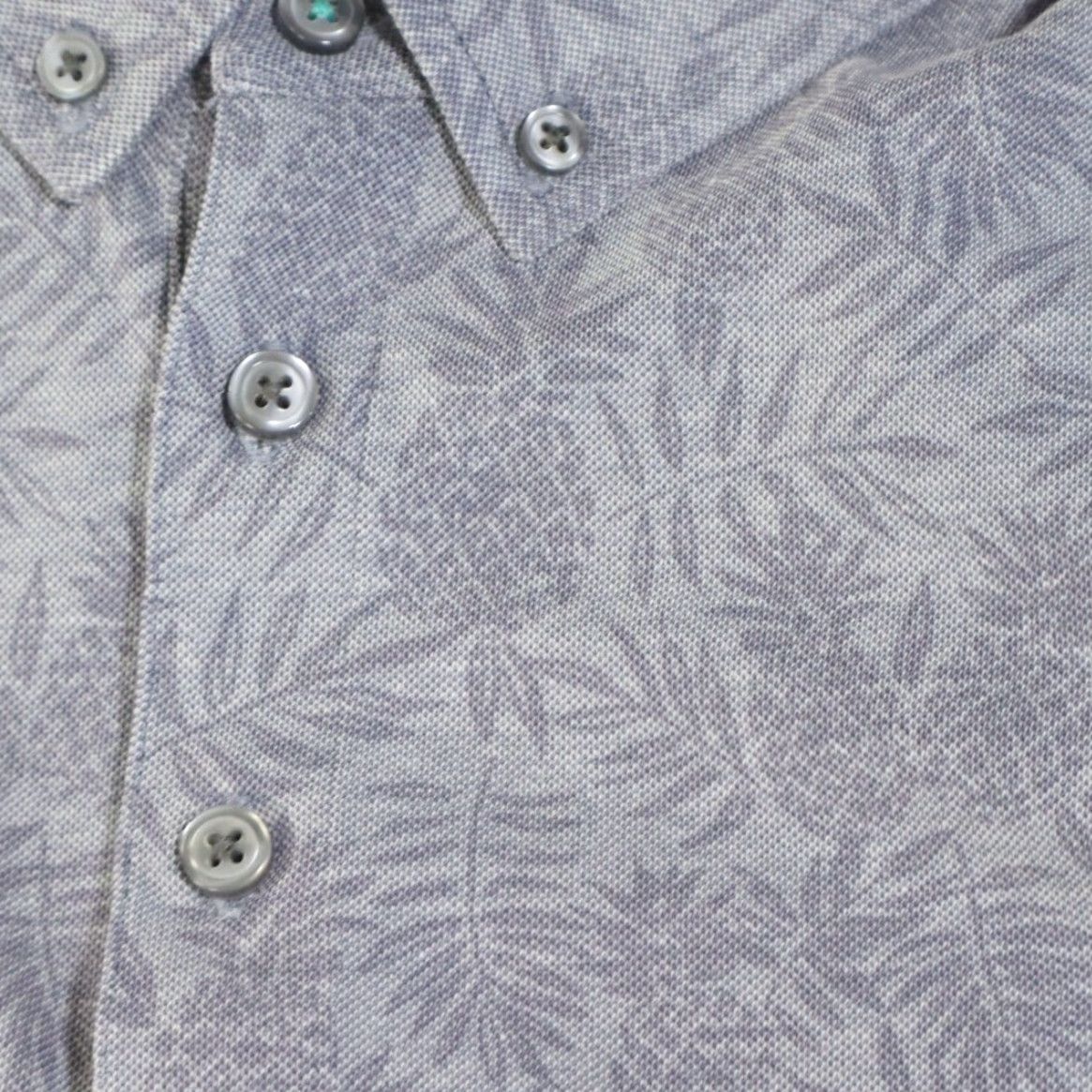 Vintage Linksoul Pineapple Pique Cotton Blend All Over Print Polo Shirt Gray Men's 2XL Size US XXL / EU 58 / 5 - 6 Thumbnail
