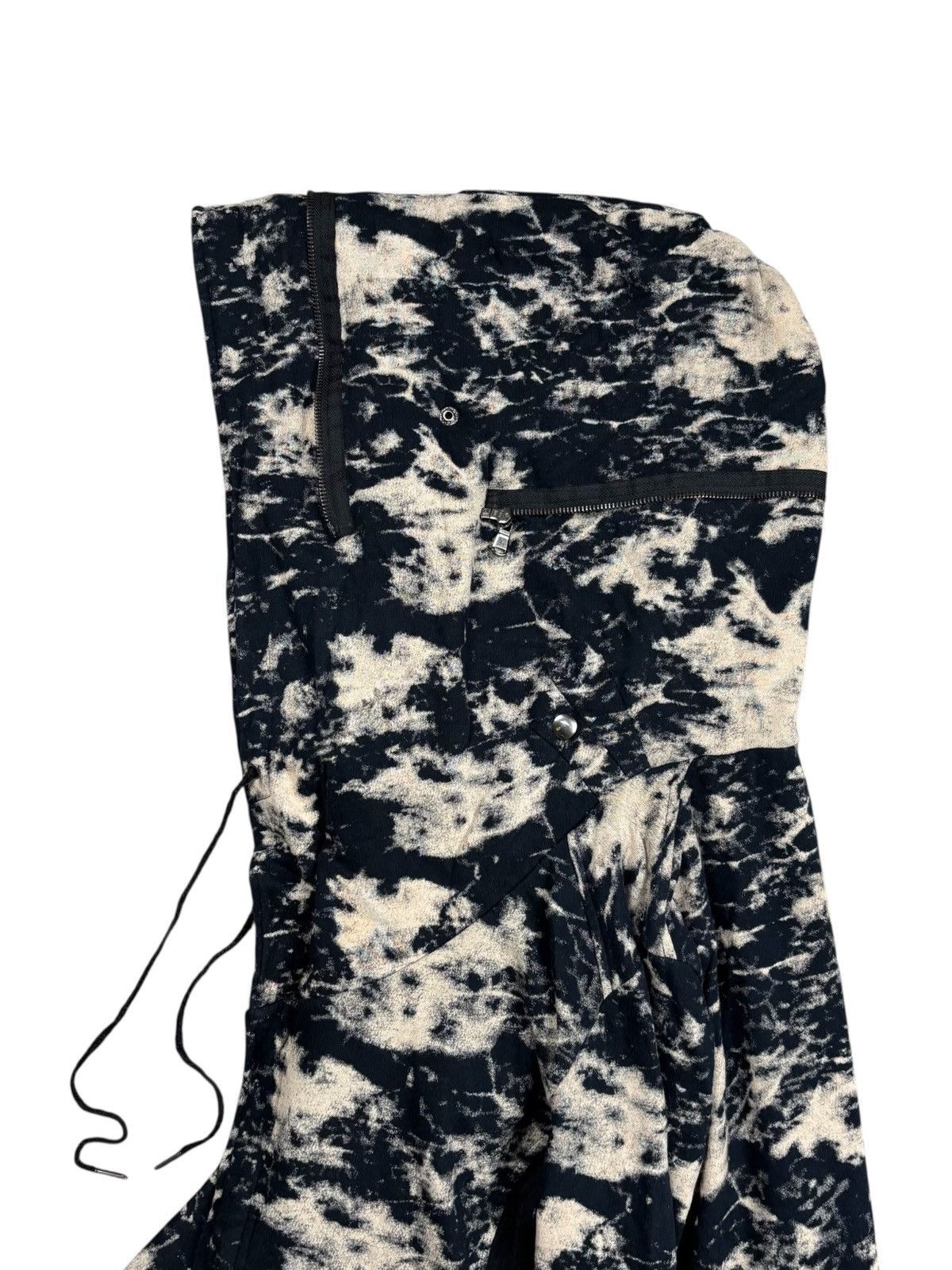 Le Grande Bleu (L.G.B.) 2000s Semantic Design - Marble Dyed Alien Zip Hoodie Size US M / EU 48-50 / 2 - 9 Thumbnail