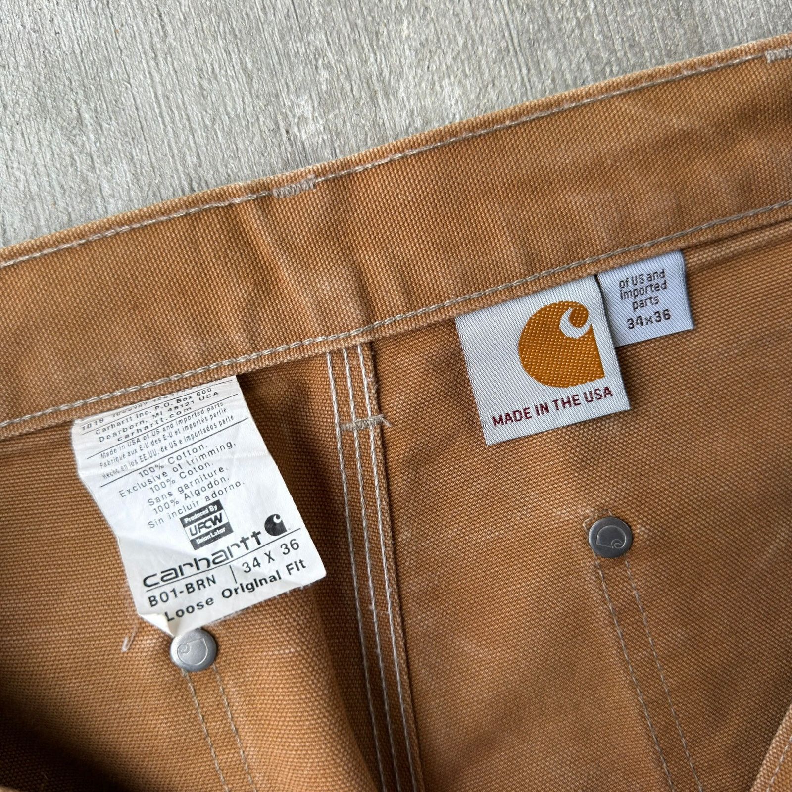 Carhartt × Vintage Carhartt brown double knee work wear carpenter pants Size US 34 / EU 50 - 6 Thumbnail