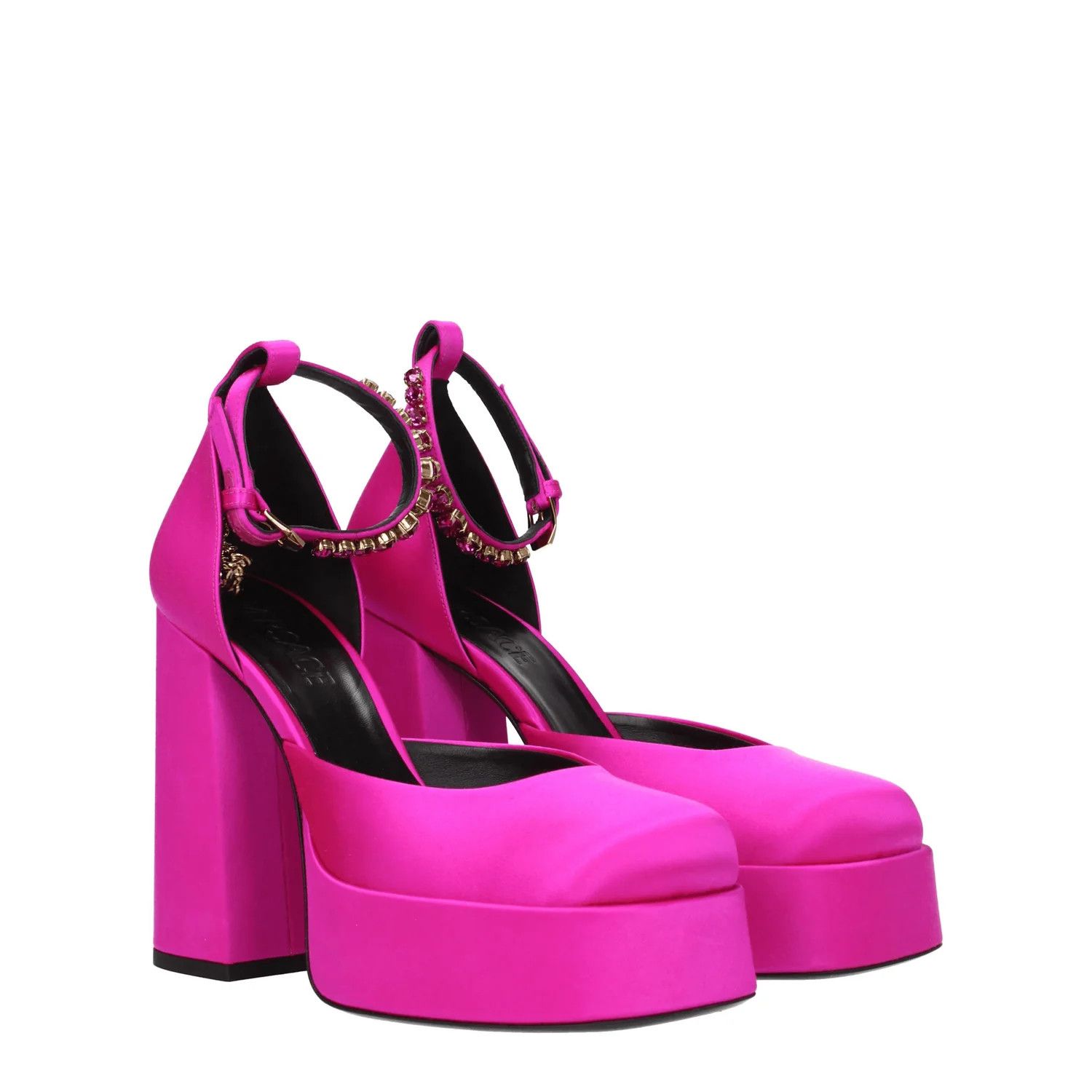 Versace ob1o1e0125 Satin Sandals in Fuchsia Size US 9 / IT 39 - 2 Thumbnail