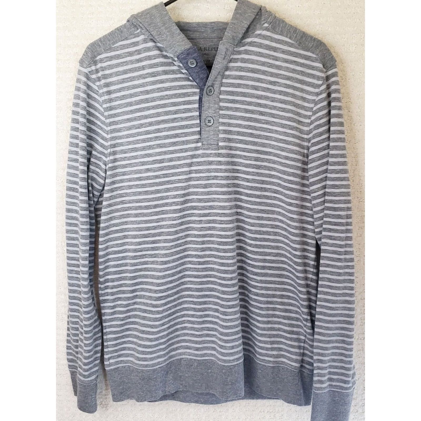 Banana Republic Banana Republic Hoodie The Vintage T Grey White Raglan Sleeve Pullover Men’s L Size US L / EU 52-54 / 3 - 2 Thumbnail