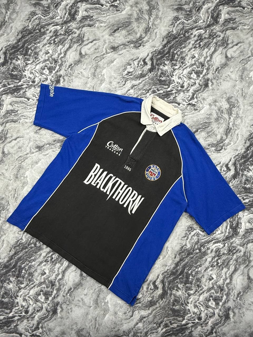 Cotton Traders Bath Rugby 2003 Home Jersey Polo Shirt MenL