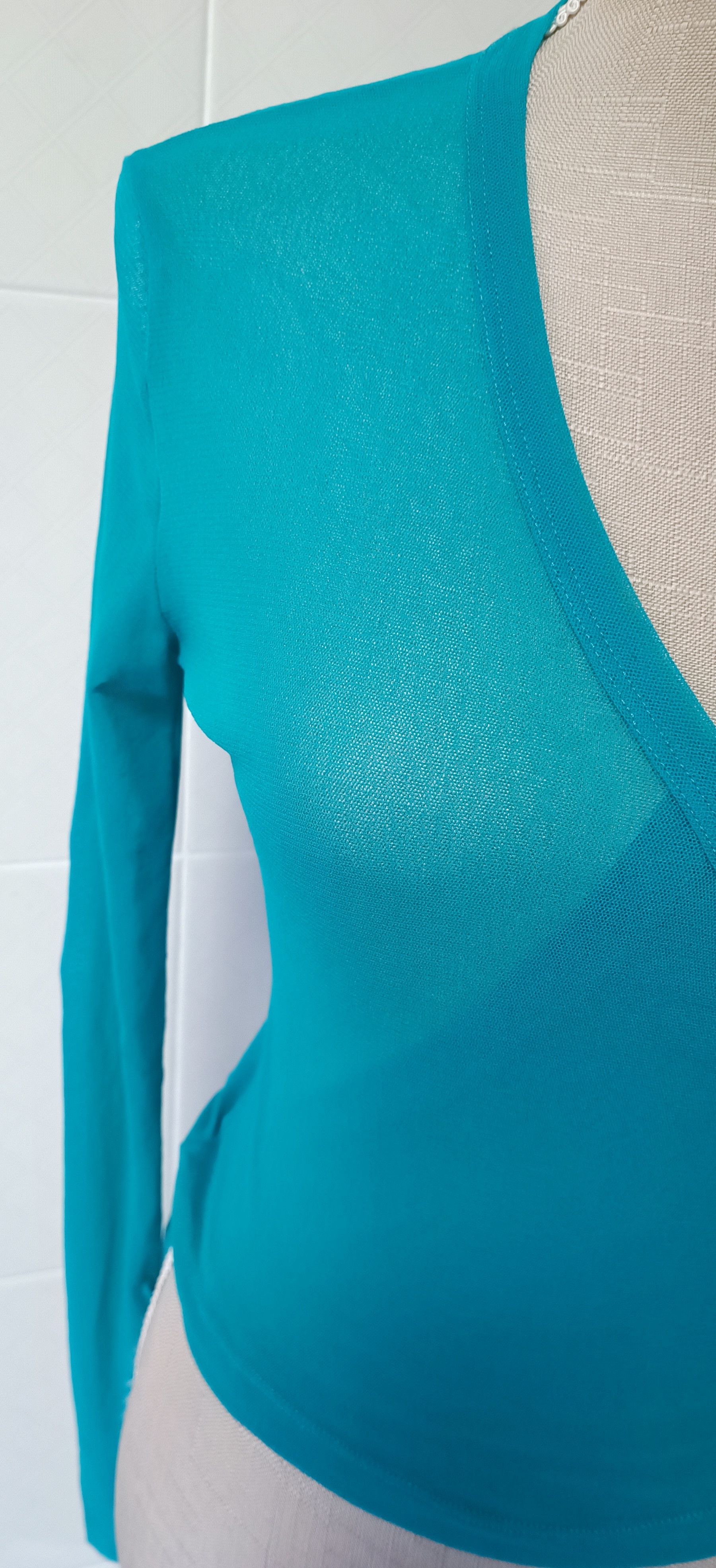Jean Paul Gaultier 90's - Turquoise mesh cache coeur / top Size L / US 10 / IT 46 - 6 Thumbnail