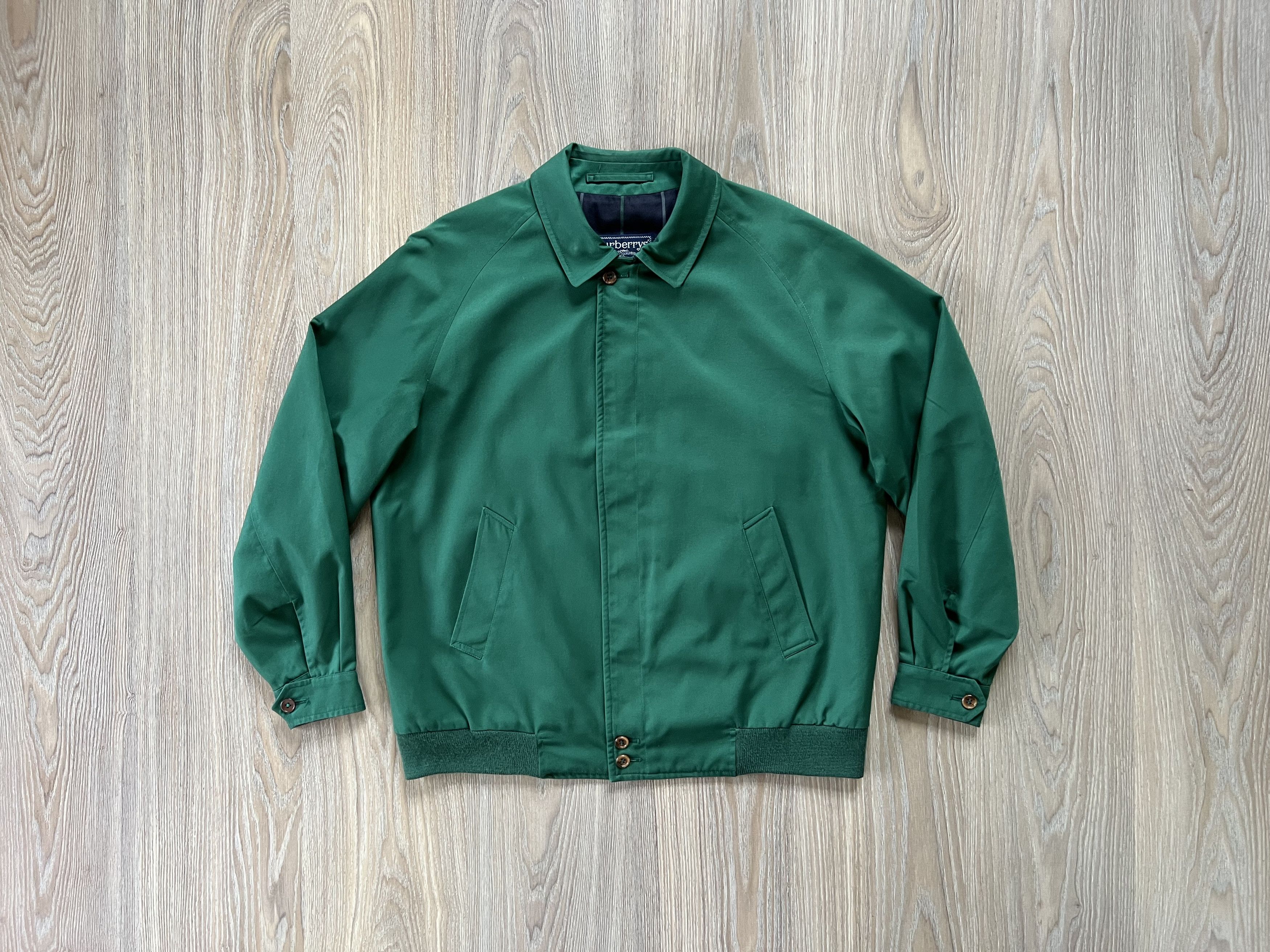 Burberry Vintage Rare Burberrys Green Bomber Jacket Size US S / EU 44-46 / 1 - 1 Thumbnail