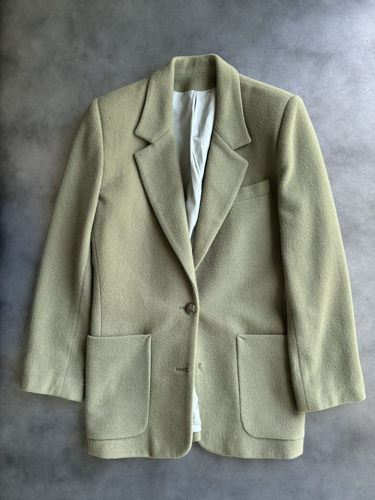 Vintage Felted Wool Blazer 70s Sports Coat 60s Bulgaria Mod