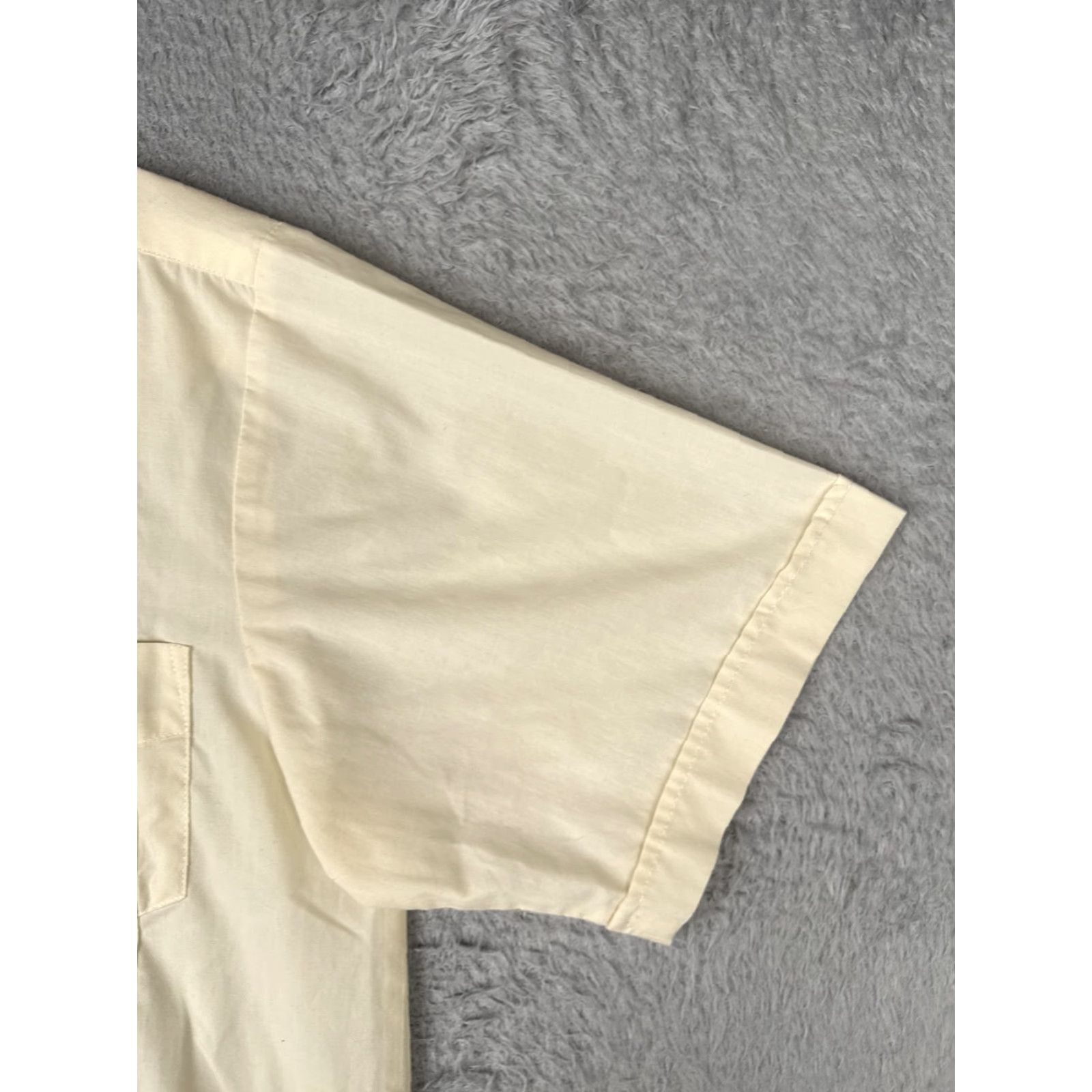 Vintage Guayabera Shirt Mens Medium White Embroidered Short Sleeve Button Up 4 Pocket Size US M / EU 48-50 / 2 - 2 Thumbnail