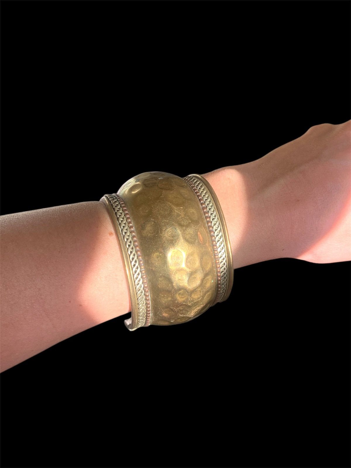 Vintage Bronze Grecian Cuff Bracelet Size ONE SIZE - 1 Thumbnail