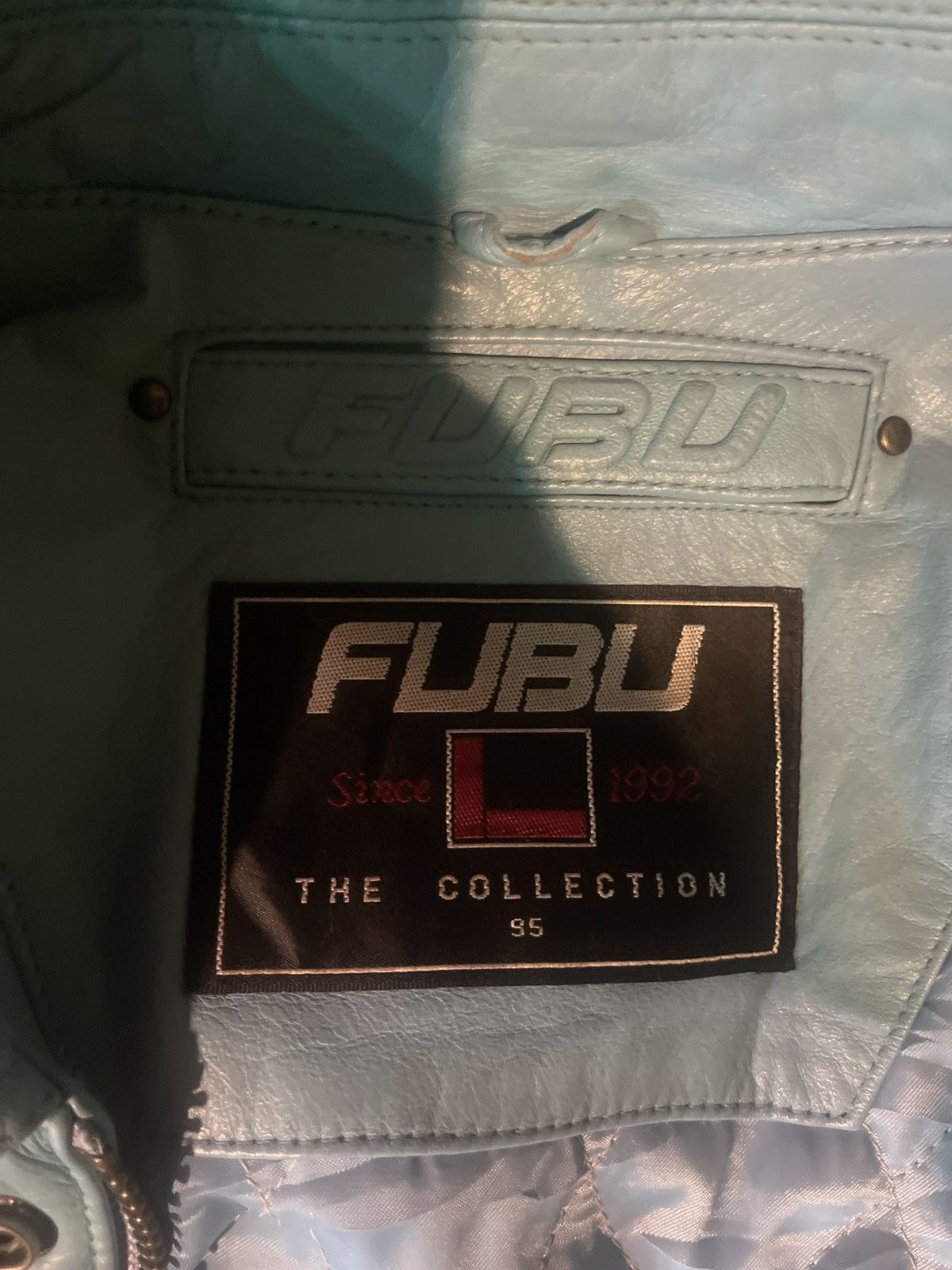 Vintage Fubu JACKET LEATHER Size US XL / EU 56 / 4 - 2 Thumbnail