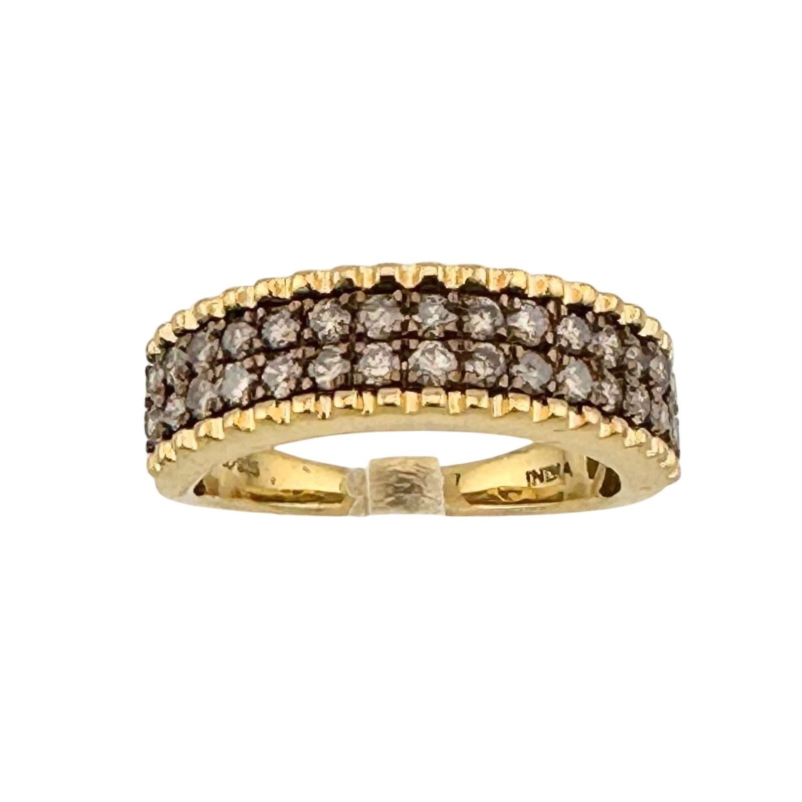 Other Beautiful 3/4 Ct Diamond 2 row Anniversary Ring 14kt Gold Ov Size ONE SIZE - 1 Thumbnail