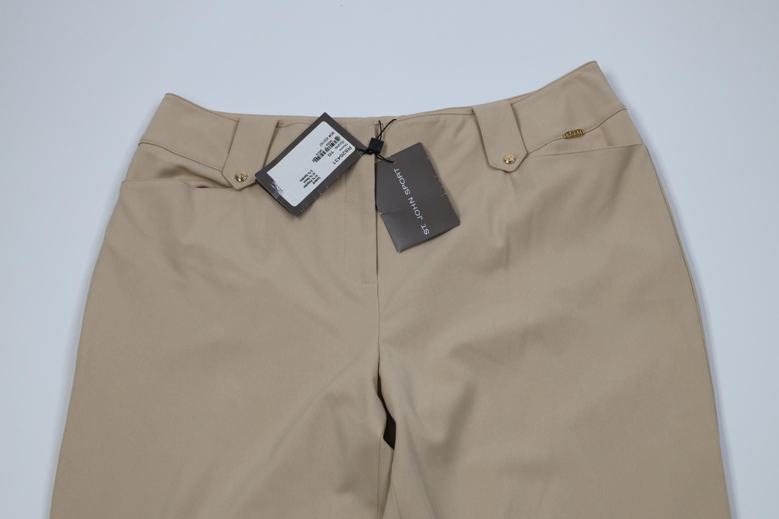 St. John Deadstock Vintage St John Sport Marie Gray Leg Chino Pants Size 38" / US 16 / IT 52 - 2 Thumbnail