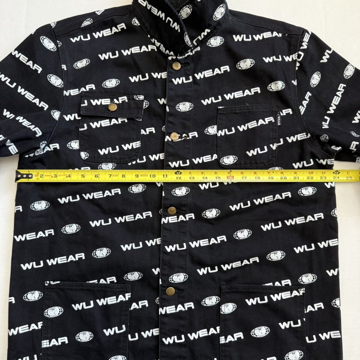 Wu-Tang Clan 🔴Wu-Wear Denim Jacket Size XL Wu-Tang Black Rare Rza Gza Size US XL / EU 56 / 4 - 3 Thumbnail