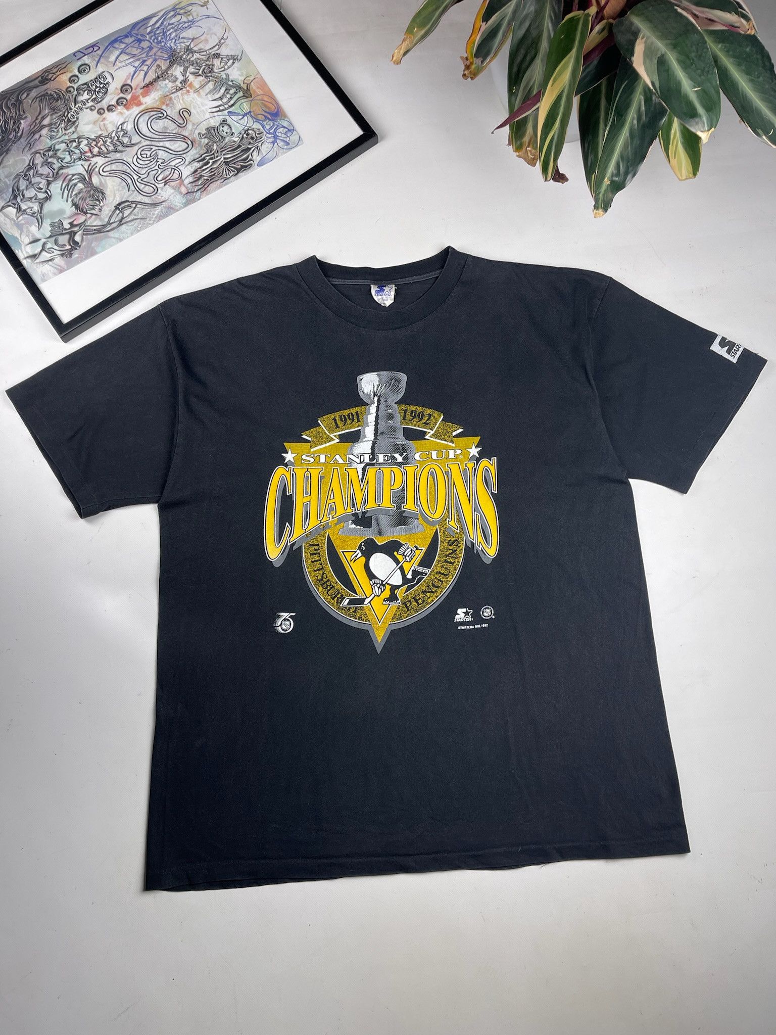 Starter Vintage Pittsburg Penguins NHL Champions Starter Tee Size US XL / EU 56 / 4 - 1 Thumbnail