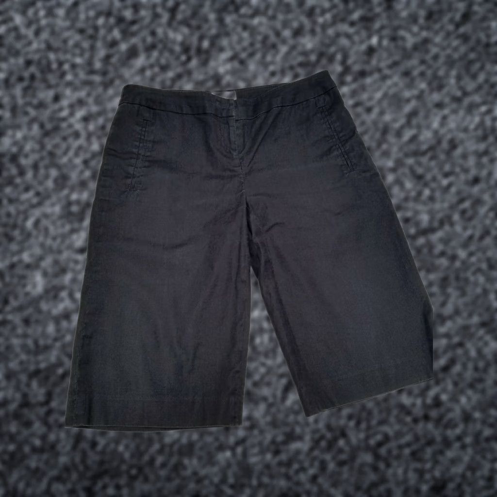 Vintage ECI Petite New York Womens Black Mid-Rise Bermuda Shorts Flat-Front Size 6P Size 28" / US 6 / IT 42 - 1 Thumbnail