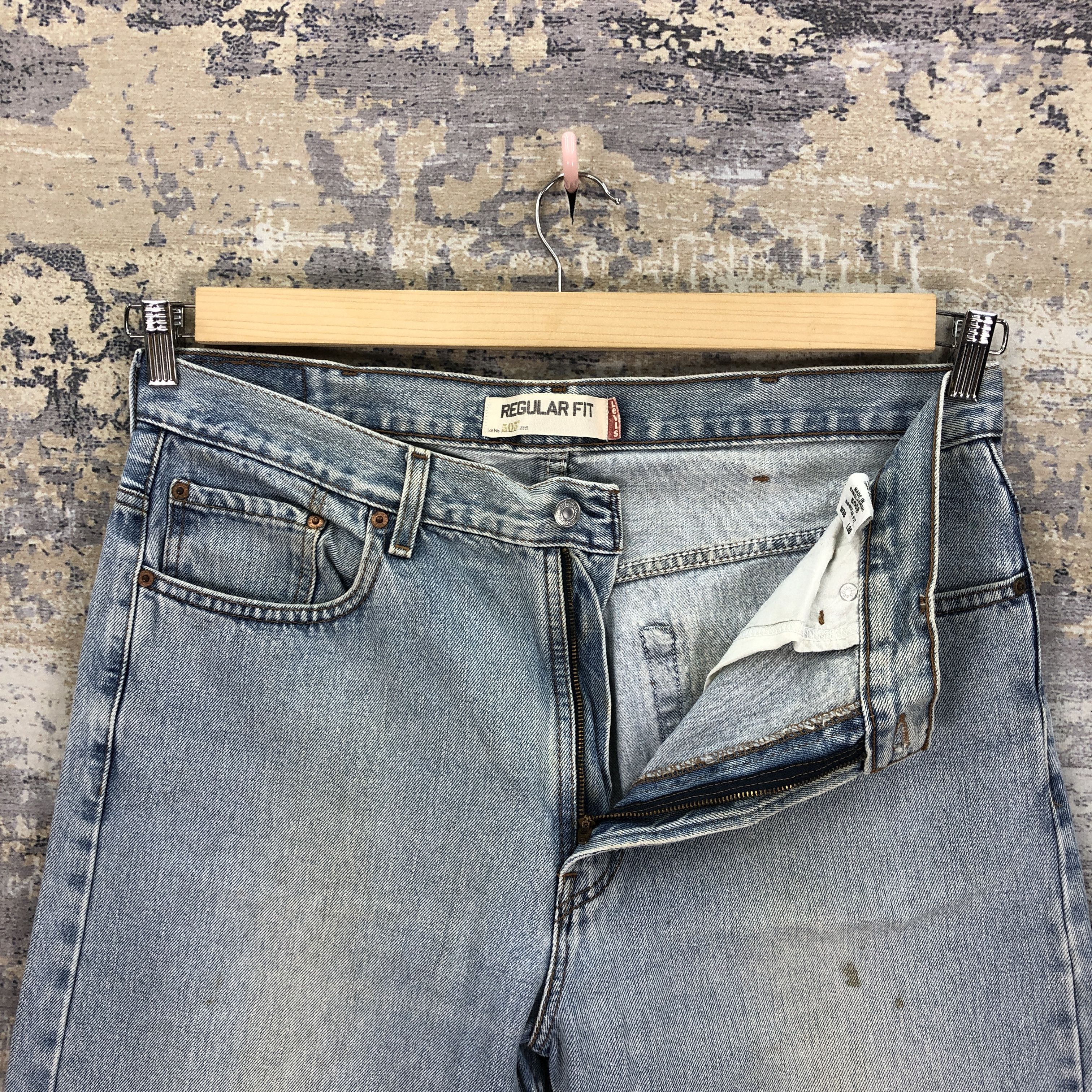 Levi's × Vintage Vintage Y2K Levis 505 Denim Light Washed Levi's Faded Jeans Size US 36 / EU 52 - 6 Thumbnail
