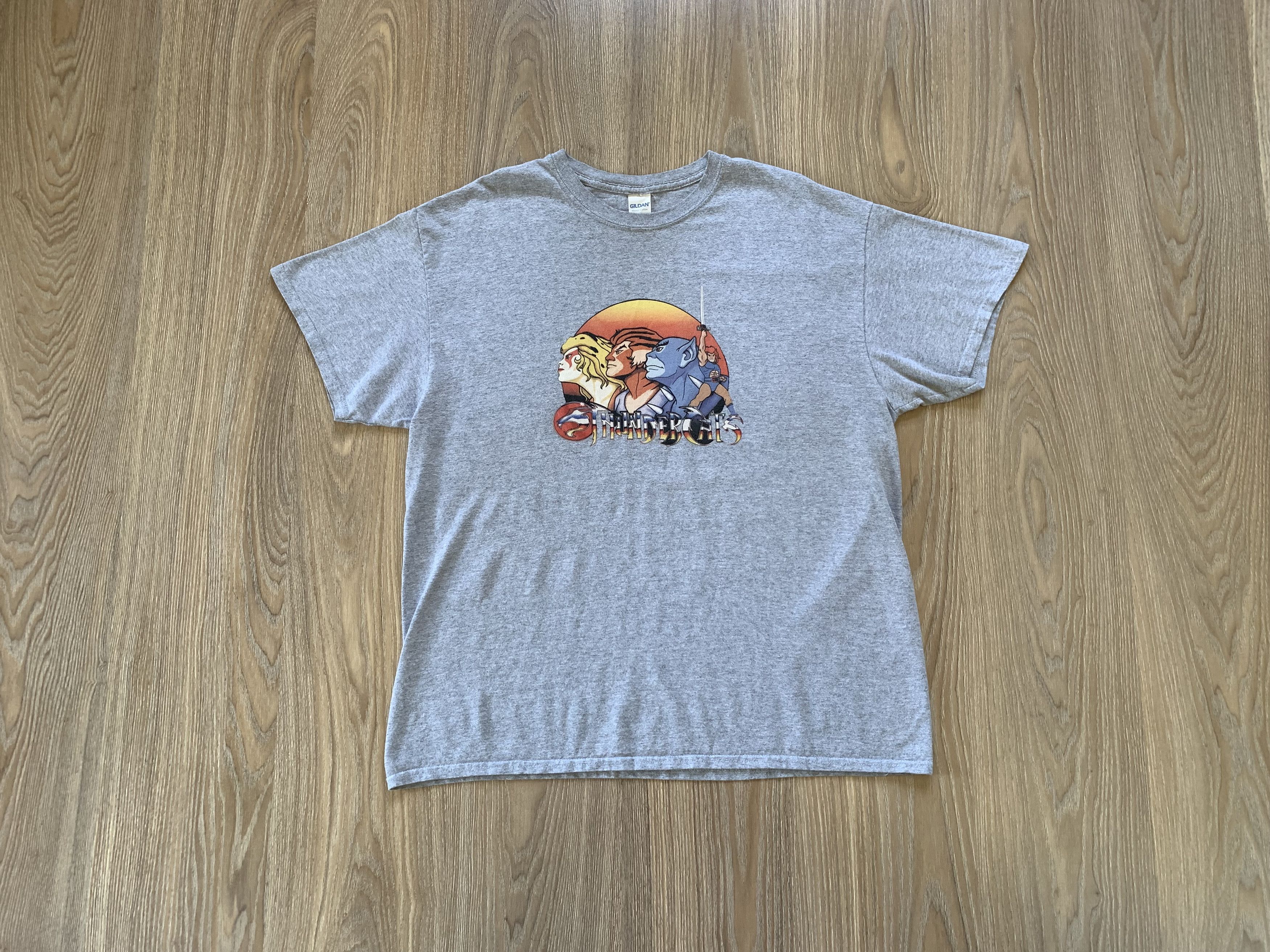 Cartoon Network × Warner Bros Gildan Vintage Thunder Cats Grey Printed T Shirt Size US XL / EU 56 / 4 - 9 Thumbnail