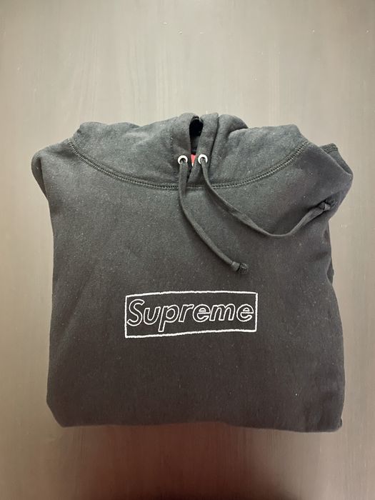 Supreme Kaws Logo Hooded Sweatshirt