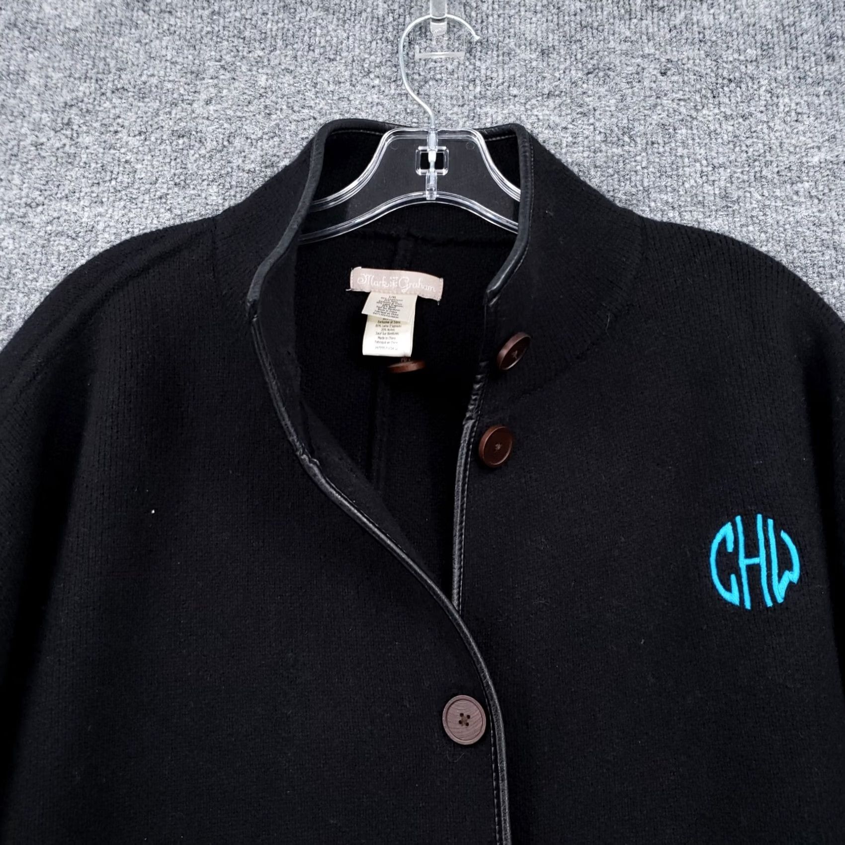 Vintage Mark & Graham Jacket Womens L Black Kimono Wool Blend Size L / US 10 / IT 46 - 5 Thumbnail