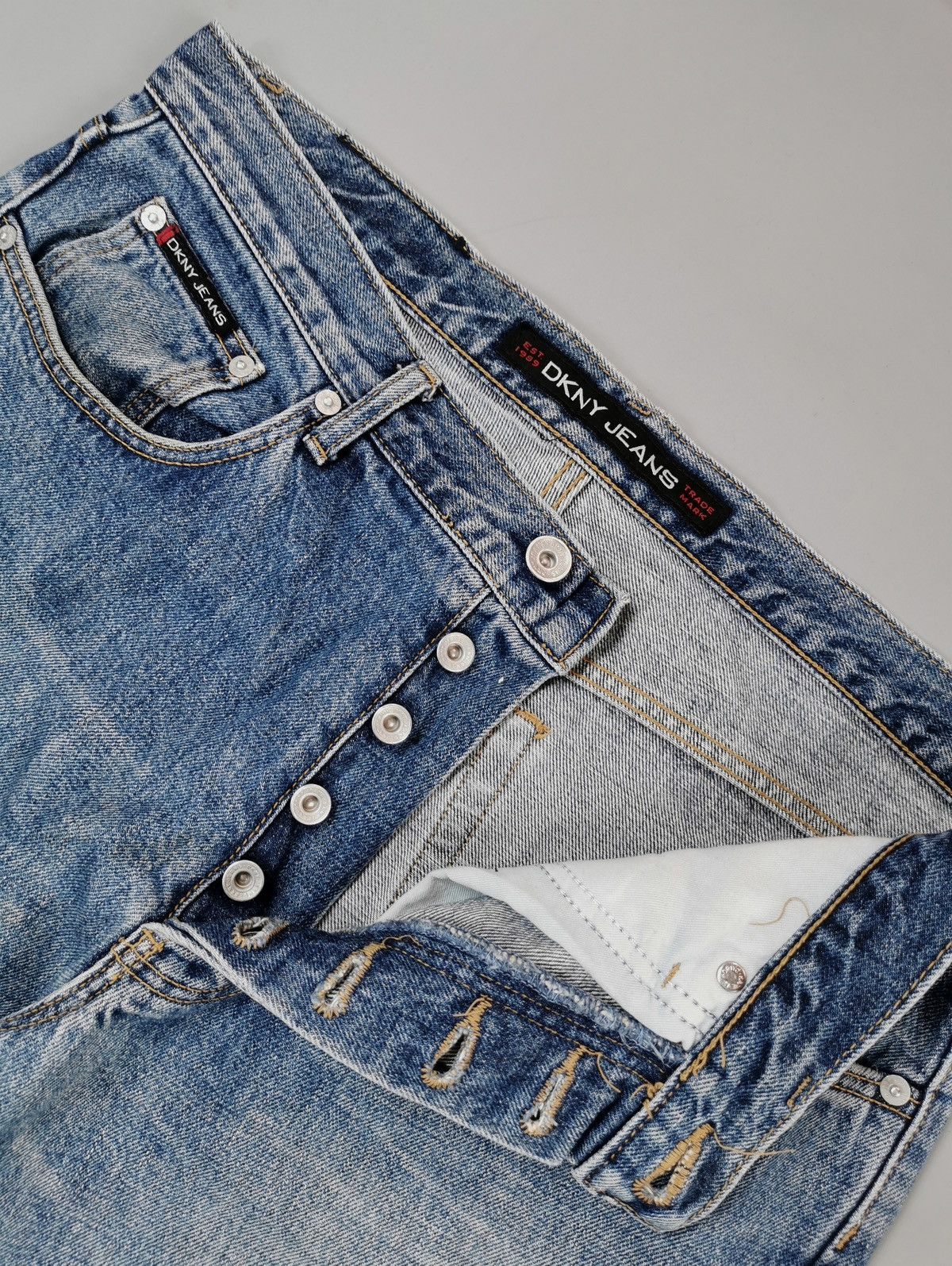 DKNY Vintage Donna Karan New York denim jeans size 34x41 Size US 34 / EU 50 - 8 Thumbnail