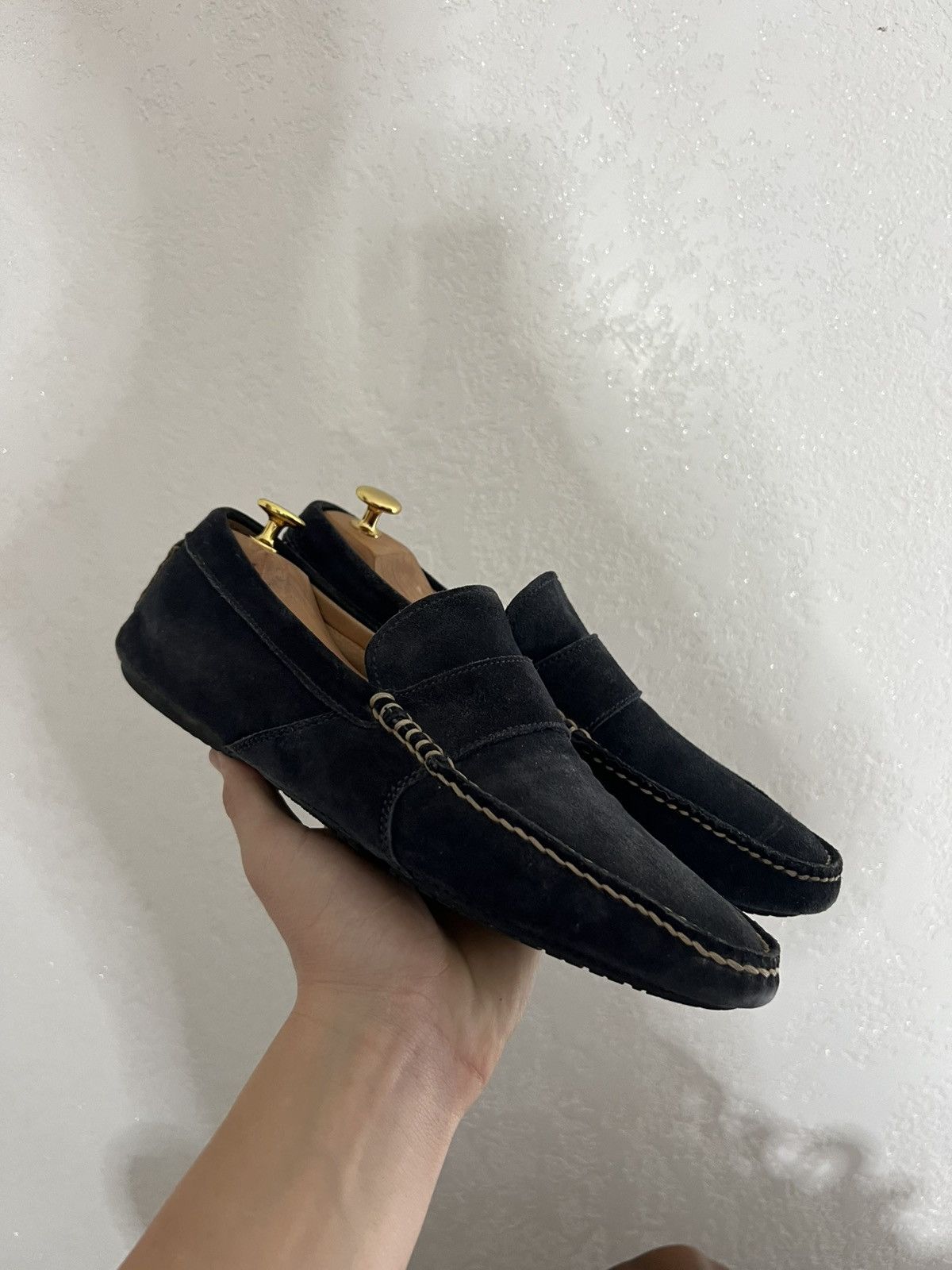 Vintage 2000s Dolce Gabanna Suede Slip On Loafers