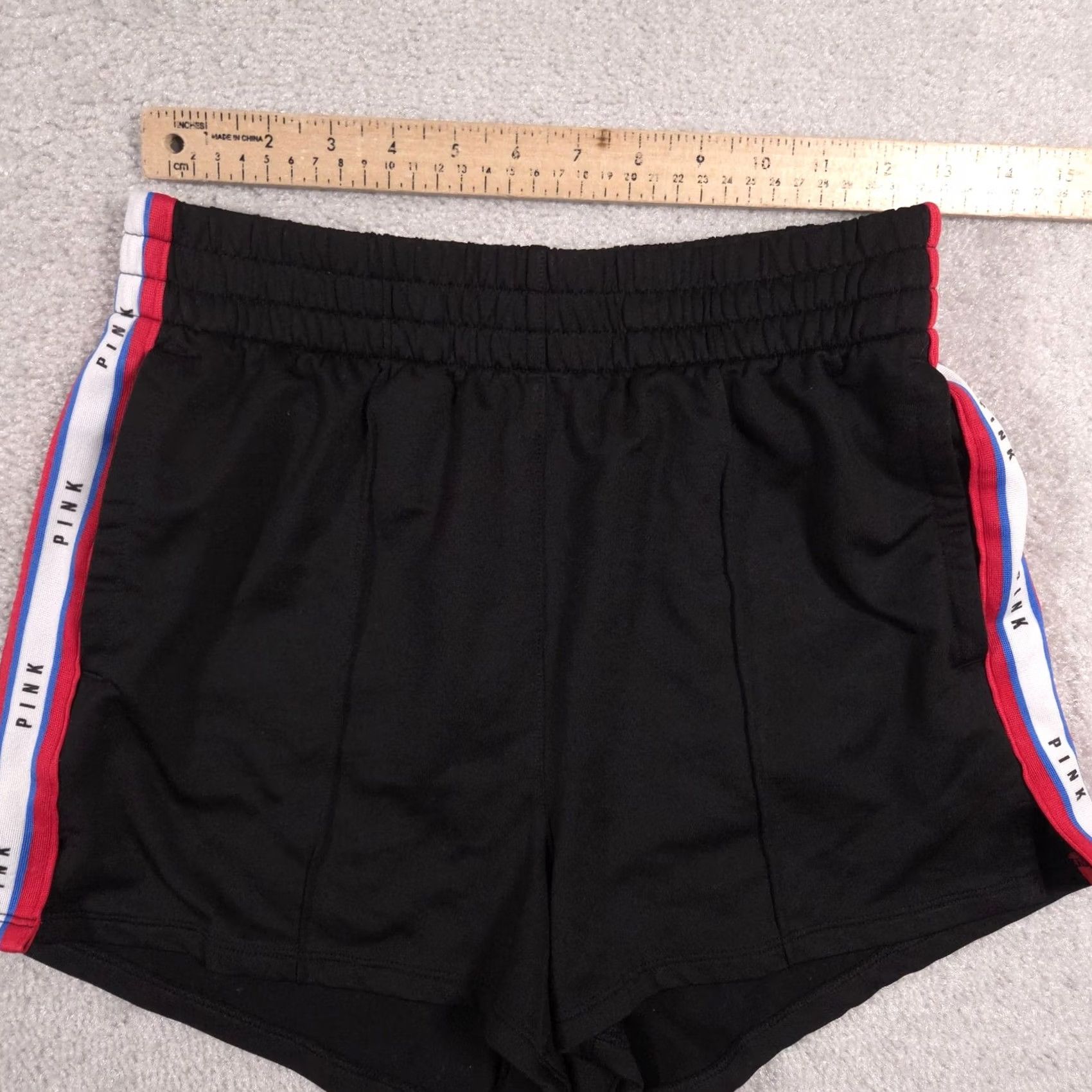 Pinko PINK Victoria's Secret Shorts Womens M Black Logo Side Stripe Athletic Gym Size 32" / US 10 / IT 46 - 5 Thumbnail