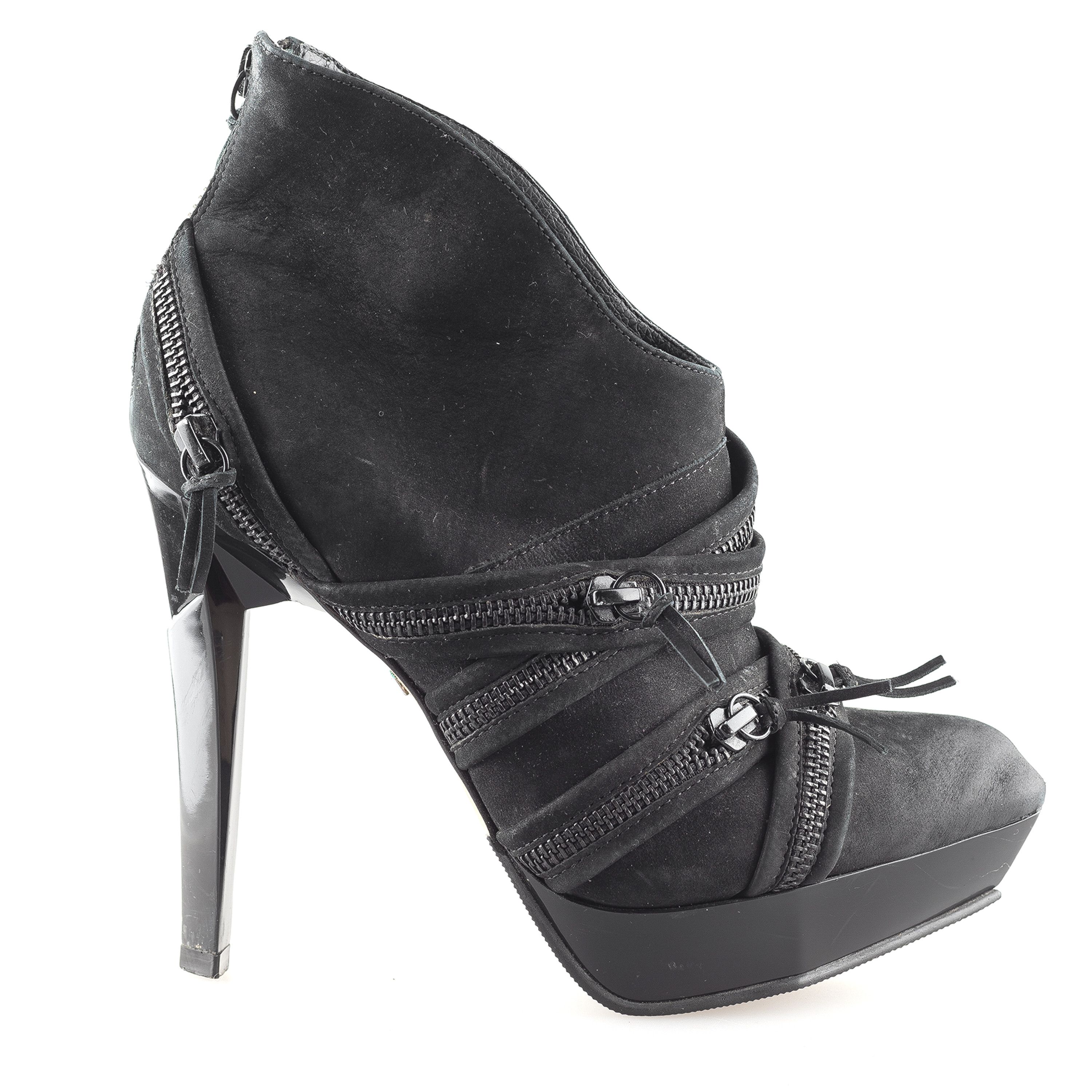 Buffalo London Buffalo Black Vintage Platform Boots (39 EU) Size US 8 / IT 38 - 1 Thumbnail