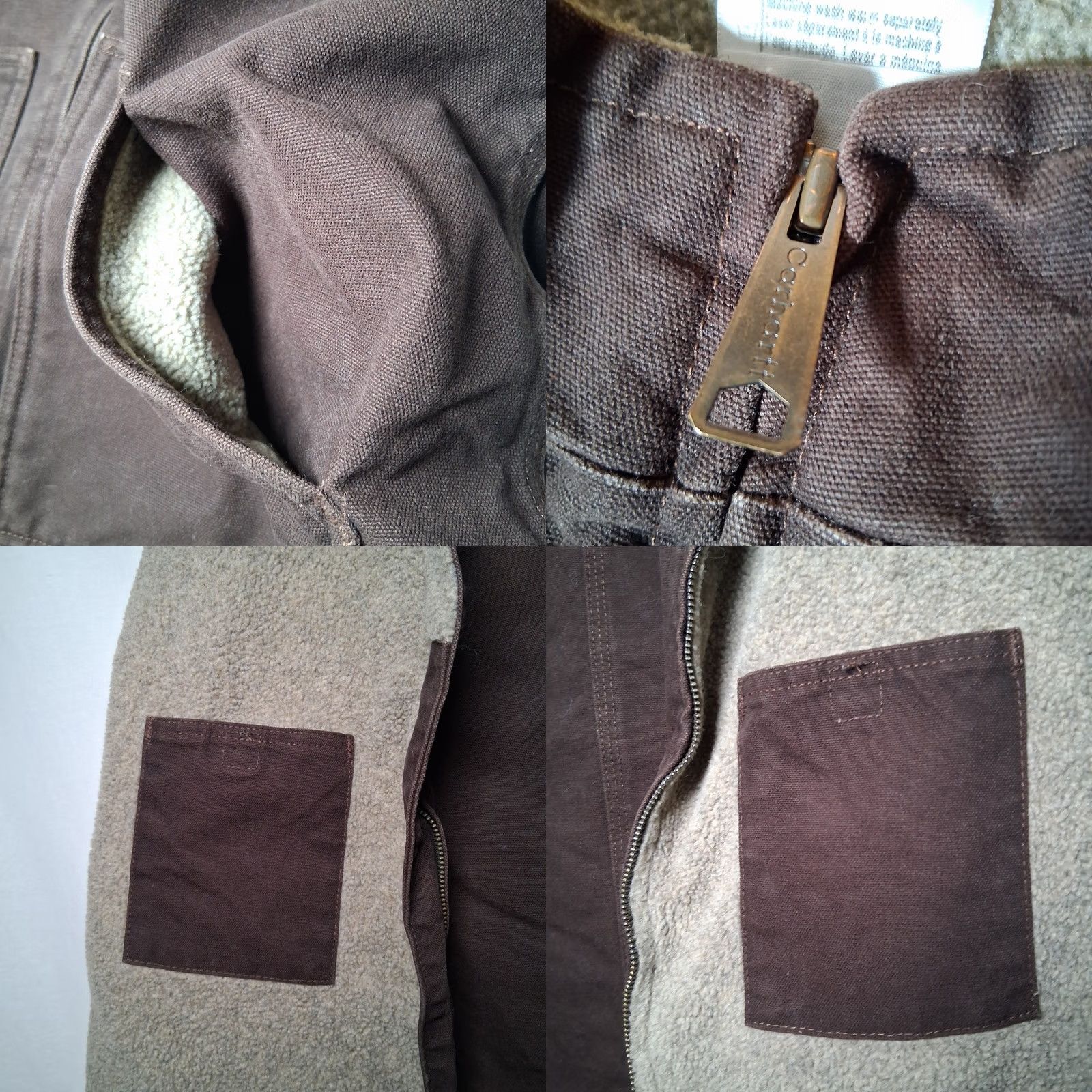 Carhartt VINTAGE Carhartt Vest Women XL Brown Duck Cloth Fleece Lined Workwear WV001 DKB Size XL / US 12-14 / IT 48-50 - 9 Thumbnail