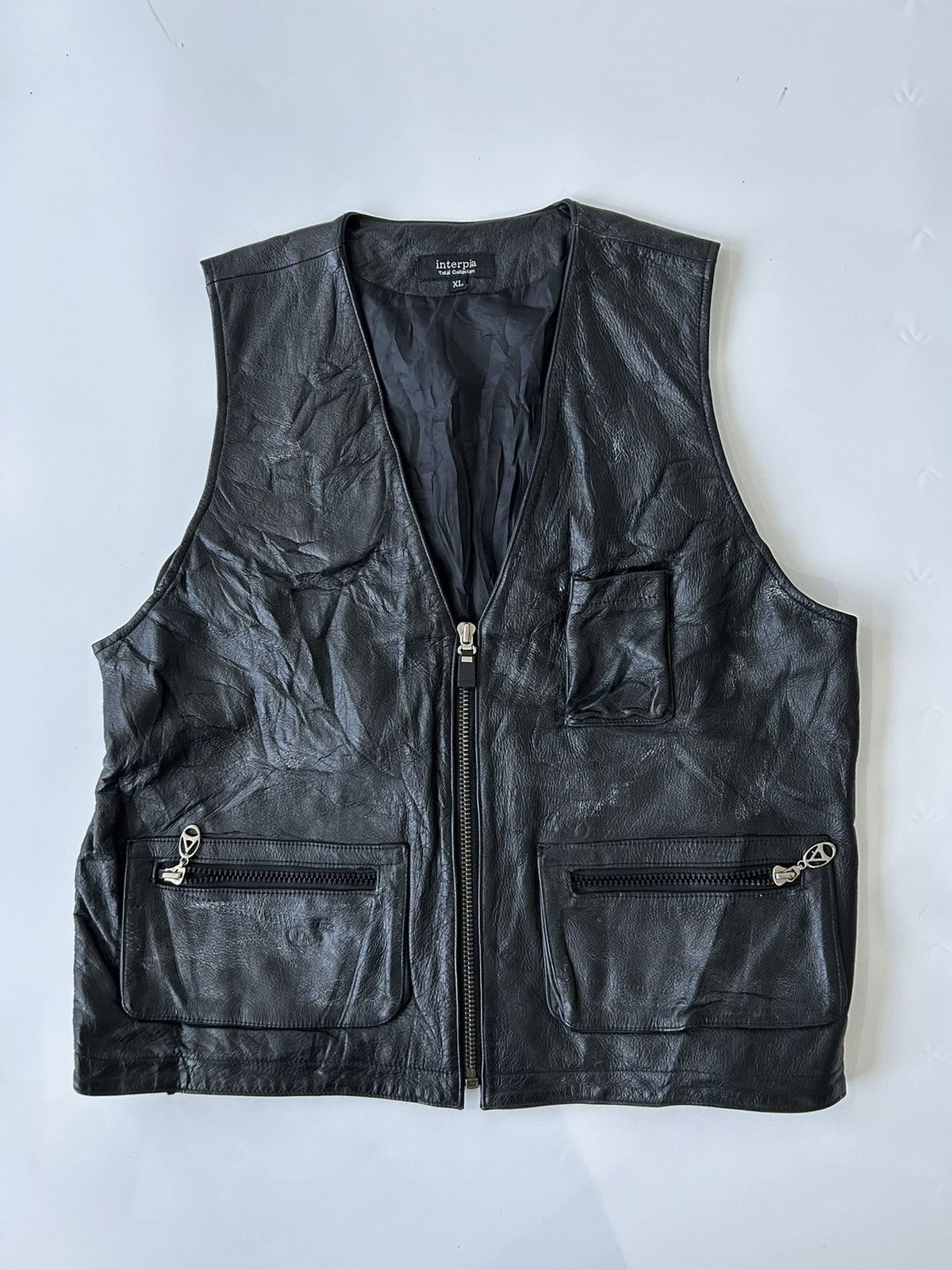 Leather × Vintage INTERPIA BLACK LEATHER VEST Size US M / EU 48-50 / 2 - 2 Thumbnail