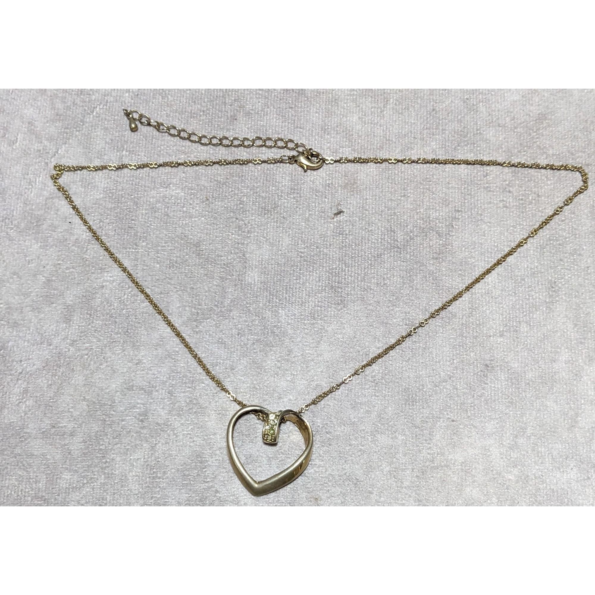 Other Open Heart-Shaped Rhinestone Pendant Necklace Size ONE SIZE - 24 Thumbnail