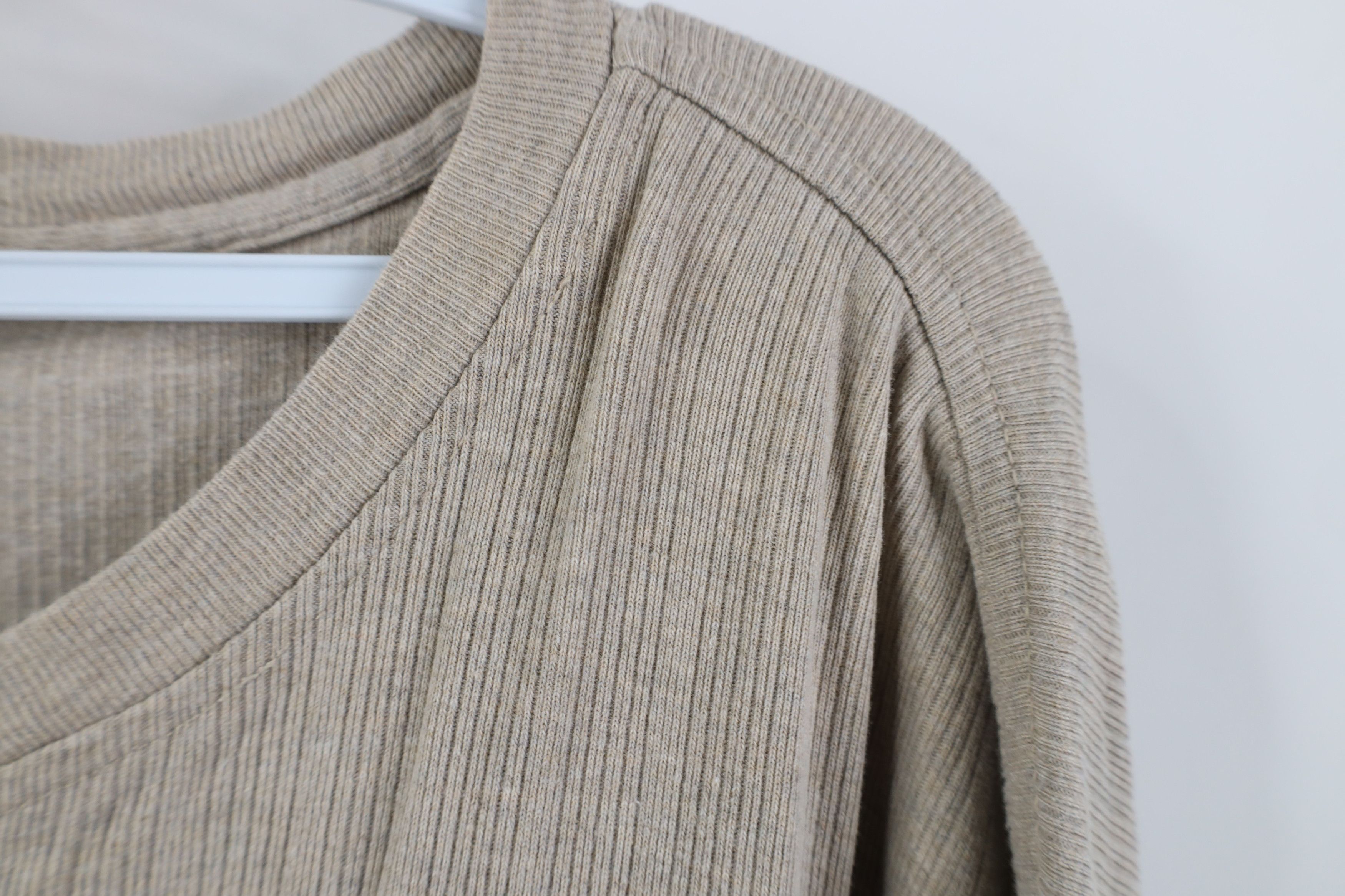 Vintage Vintage 90s Streetwear Ribbed Long Sleeve Henley T-Shirt Size US XL / EU 56 / 4 - 4 Thumbnail