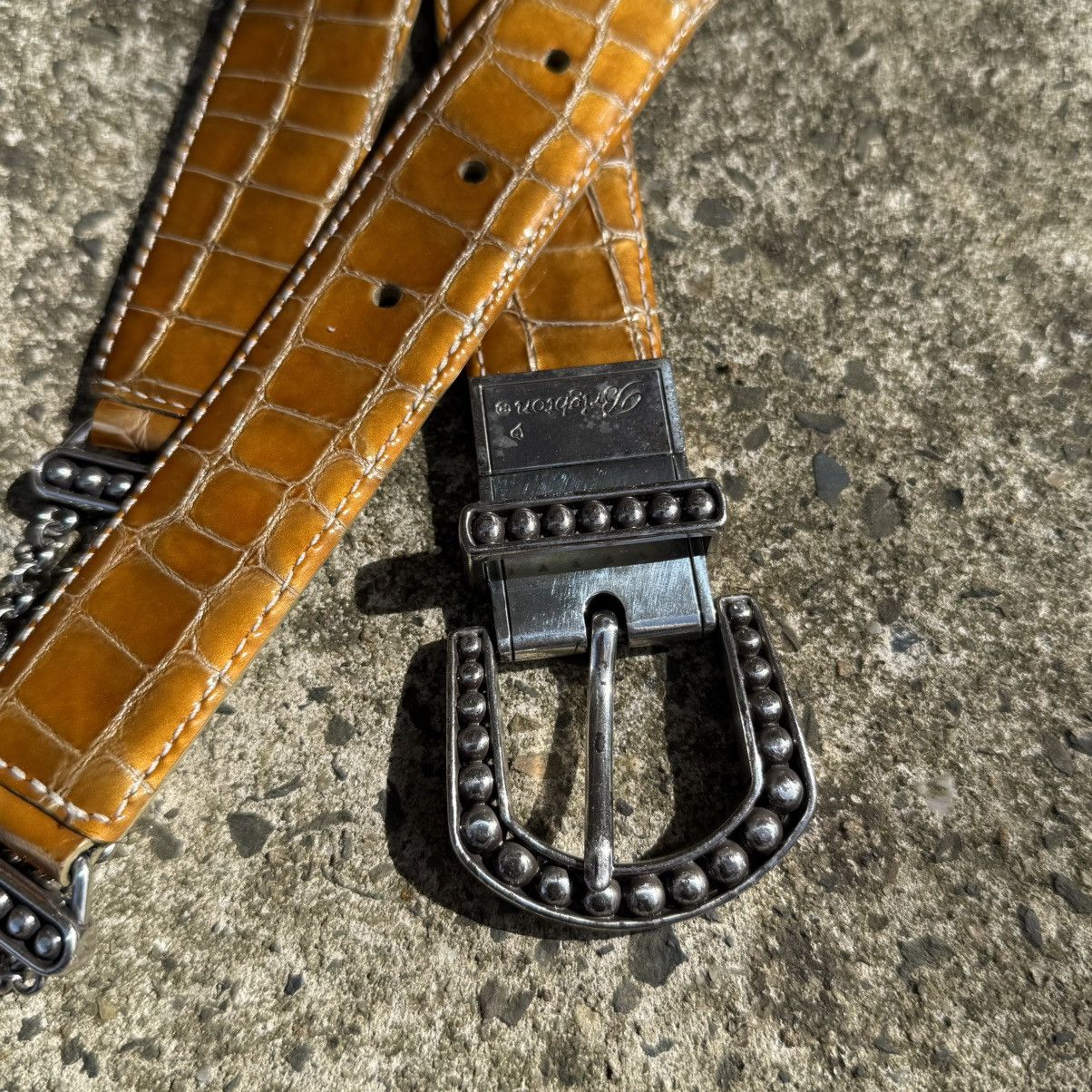 Brighton × Vintage Vintage Brighton Women’s Leather Belt Studded Buckle Western Size ONE SIZE - 2 Thumbnail