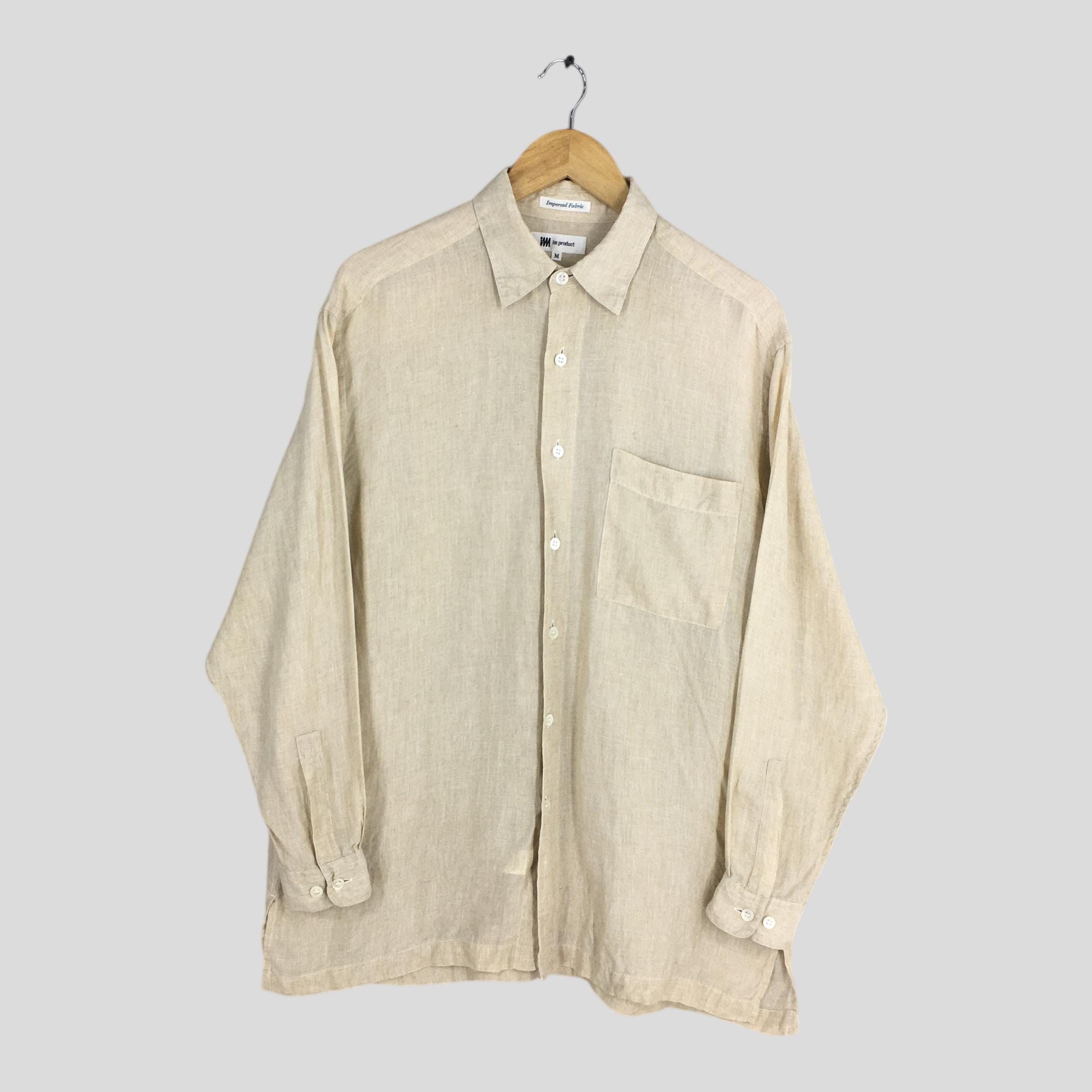 Issey Miyake 90s Issey Miyake Design Studio Beige Linen Shirt Medium Size US L / EU 52-54 / 3 - 1 Thumbnail