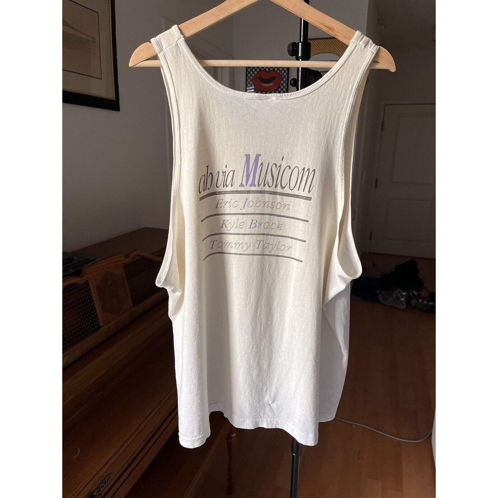 Band Tees VINTAGE SINGLE STITCH ERICK JOHNSON AHVIA MUSICOM BAND TEE Size US XL / EU 56 / 4 - 3 Thumbnail