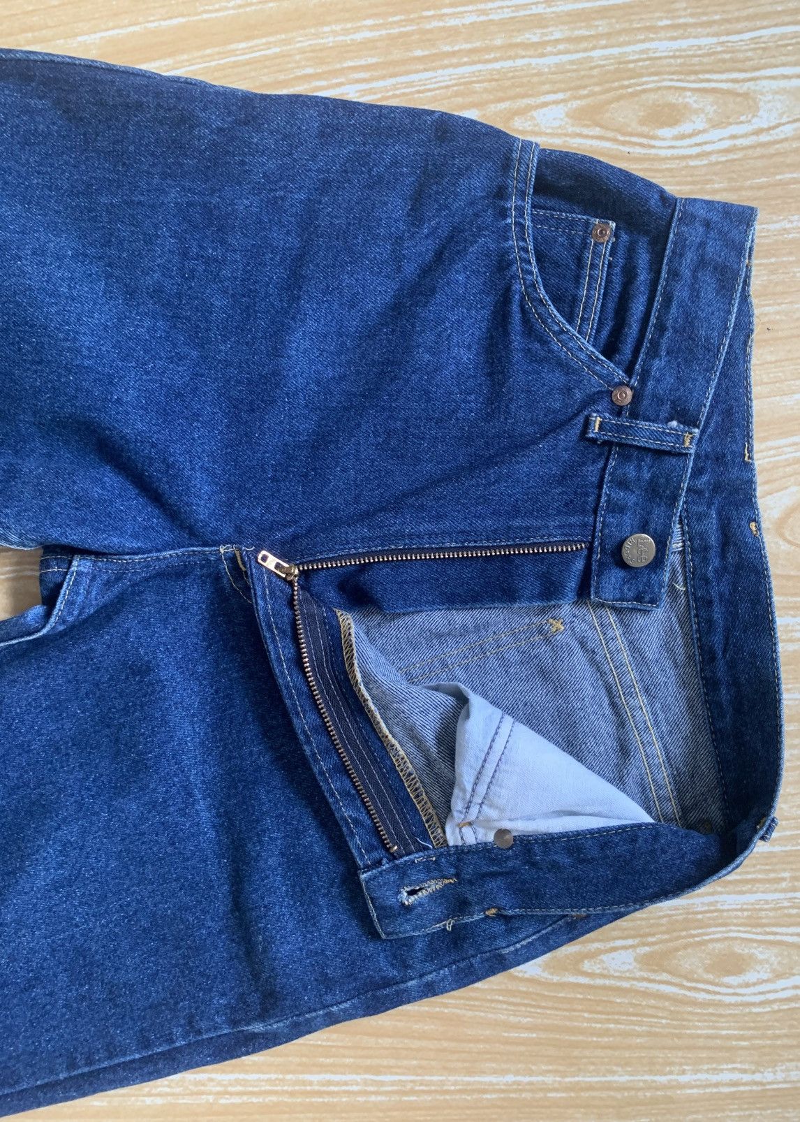 Lee × Vintage Rare!! Vintage 80s Lee Talon42 Zipper Made In USA Denim Pant Size 24" / US 00 / IT 34 - 20 Thumbnail