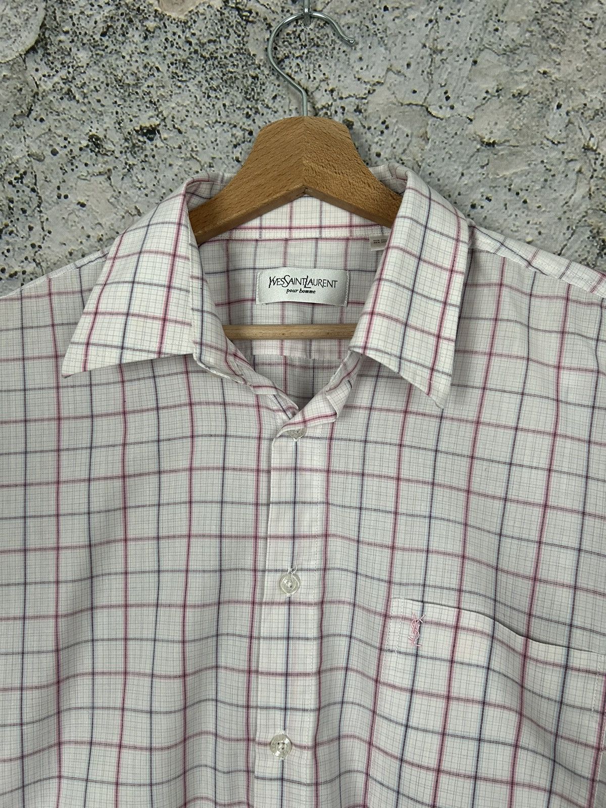 Yves Saint Laurent Vintage Yves Saint Laurent Pour Homme Shirt 90s Rare Size US L / EU 52-54 / 3 - 3 Thumbnail