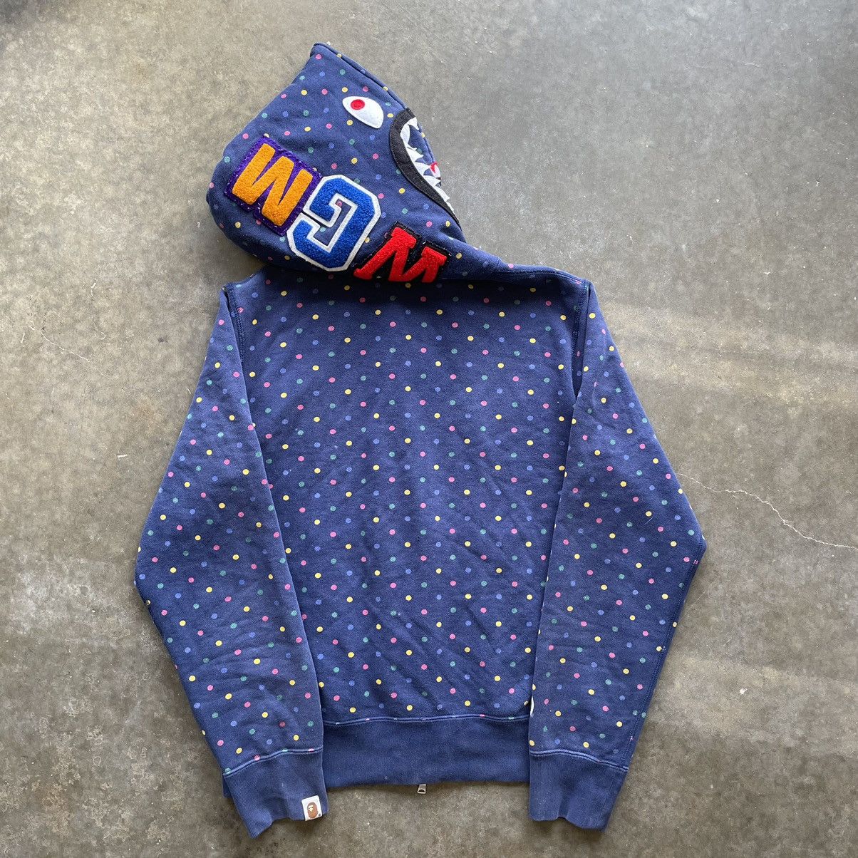 Bape Bape Polka Dot Shark Face Full Zip Hoodie Size US M / EU 48-50 / 2 - 3 Thumbnail