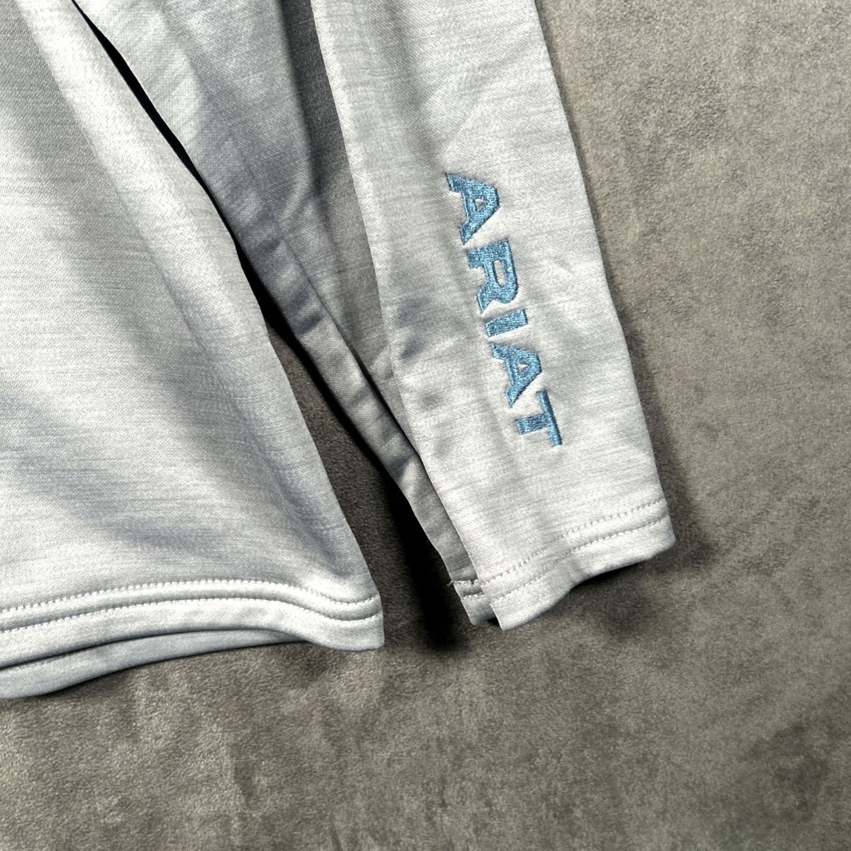 Ariat Ariat Tek Sweatshirt Mens XXL Gray Quarter Zip Pullover Performance Stretch Size US XXL / EU 58 / 5 - 4 Thumbnail