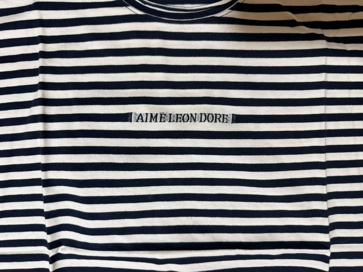 Aime Leon Dore Aime Leon Dore ALD Striped Tee Beach T-Shirt Queens Navy XXL Size US XXL / EU 58 / 5 - 3 Thumbnail