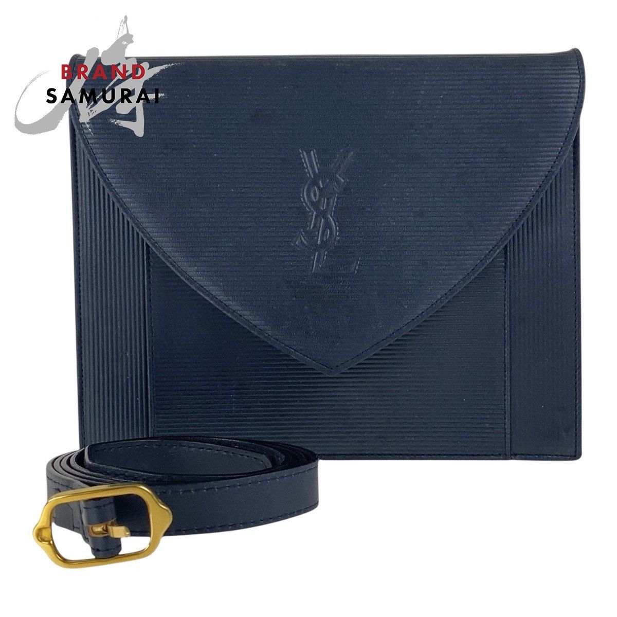 Yves Saint Laurent Yves Saint Laurent Yves Saint Laurent Logo Embossed Leather Shoulder Bag Leather Shoulder Bag DUTY FREE for USA Size ONE SIZE - 1 Thumbnail