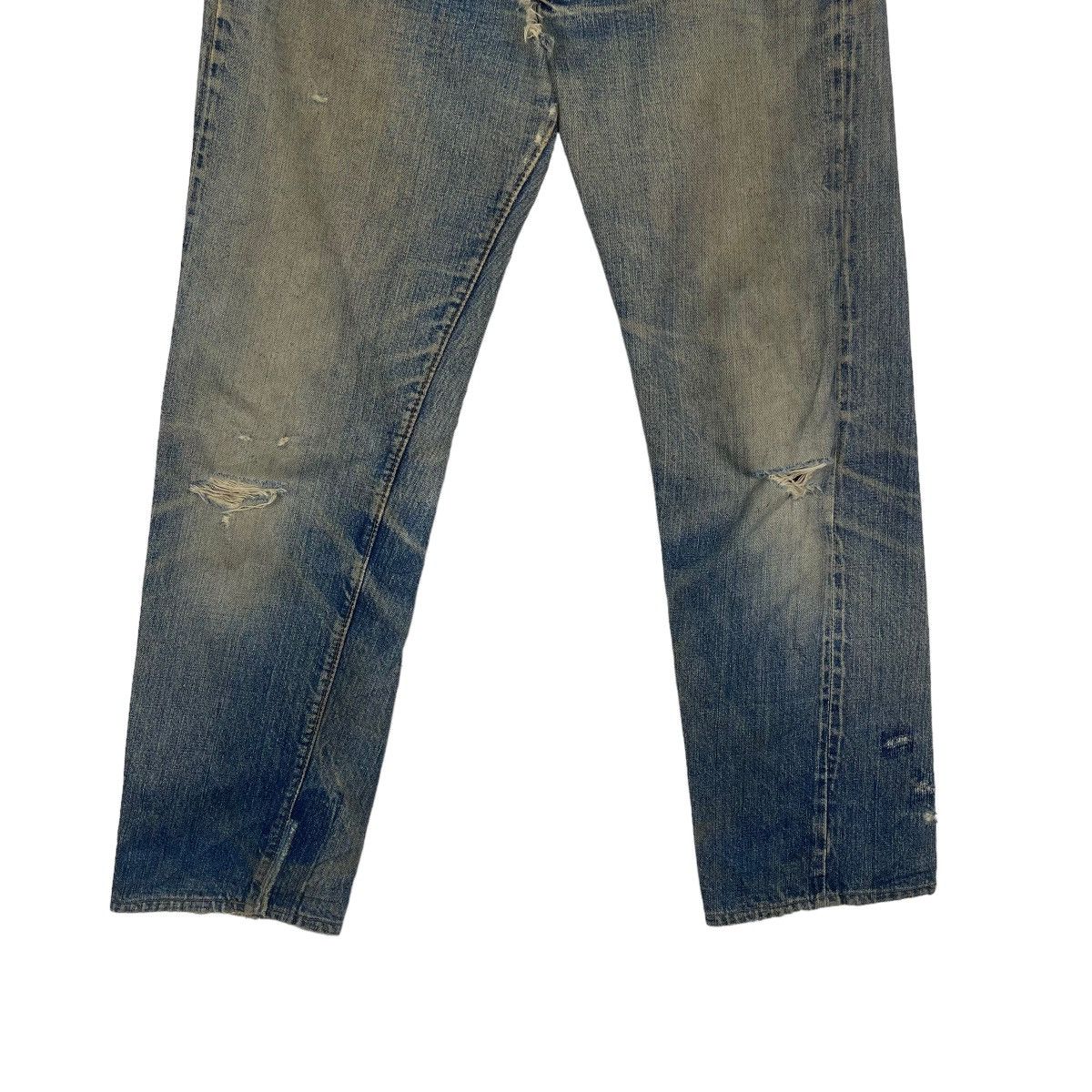 Levi's 80s Levis Selvedge Ripped Denim Jean Buttonfly Snap Button 6 Size US 29 - 4 Thumbnail